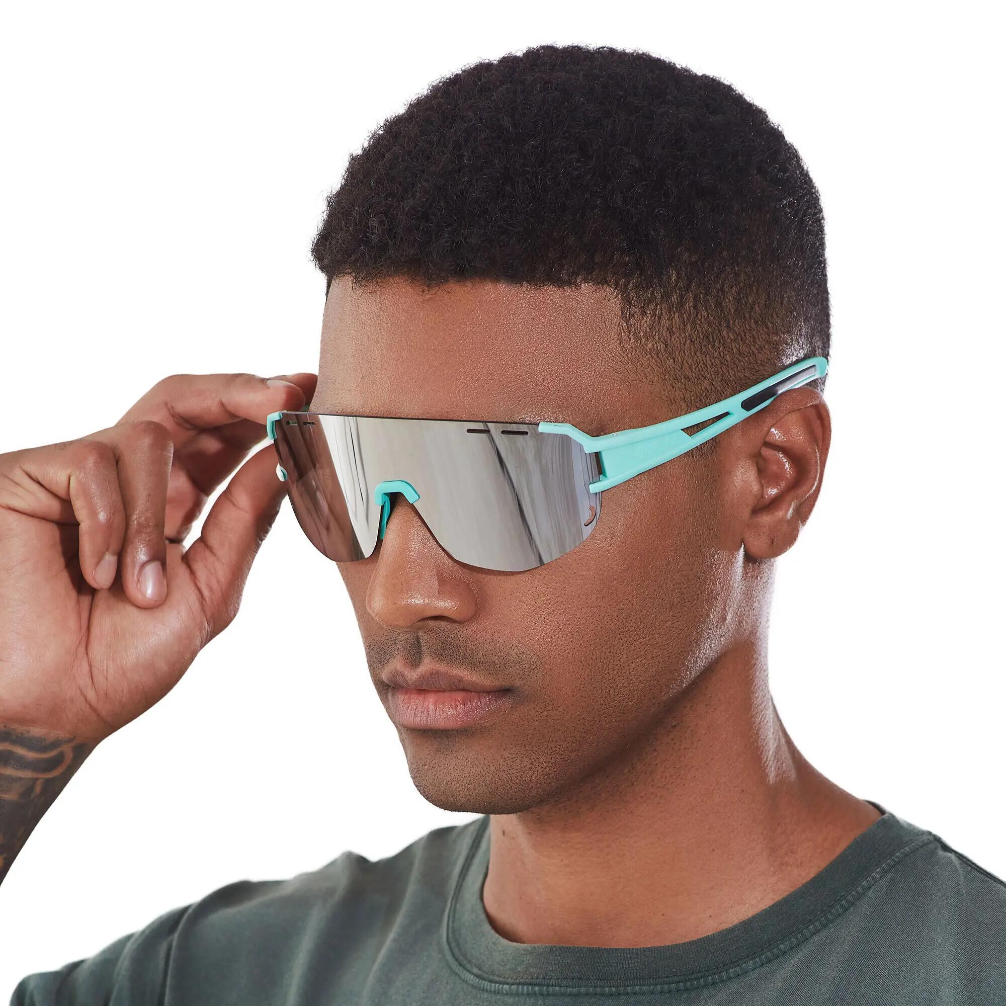 YEAZ Occhiali da sole sportivi bianco/blu SUNGLOW 2/6