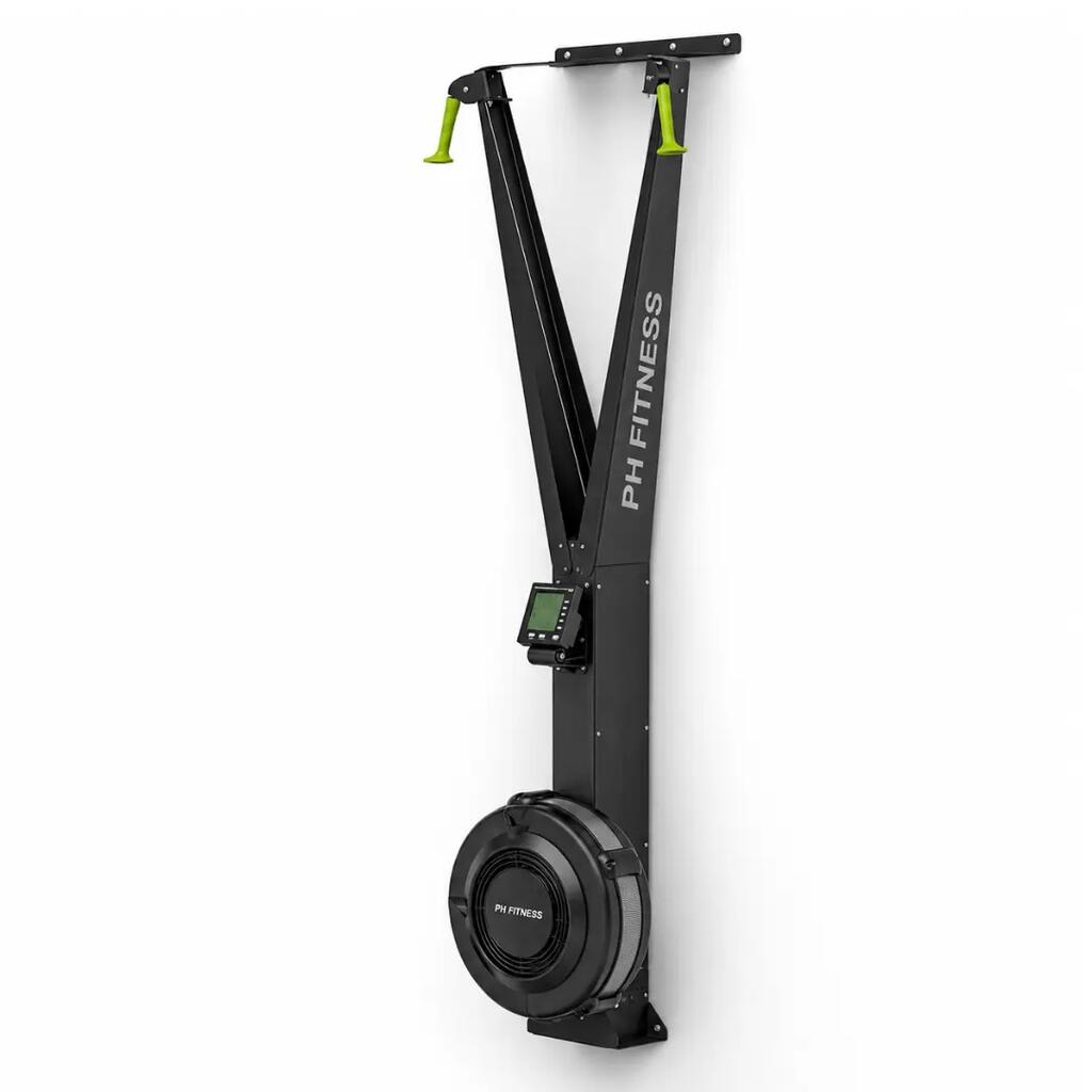 Air resistance ski trainer with LCD for HIIT and Hyrox