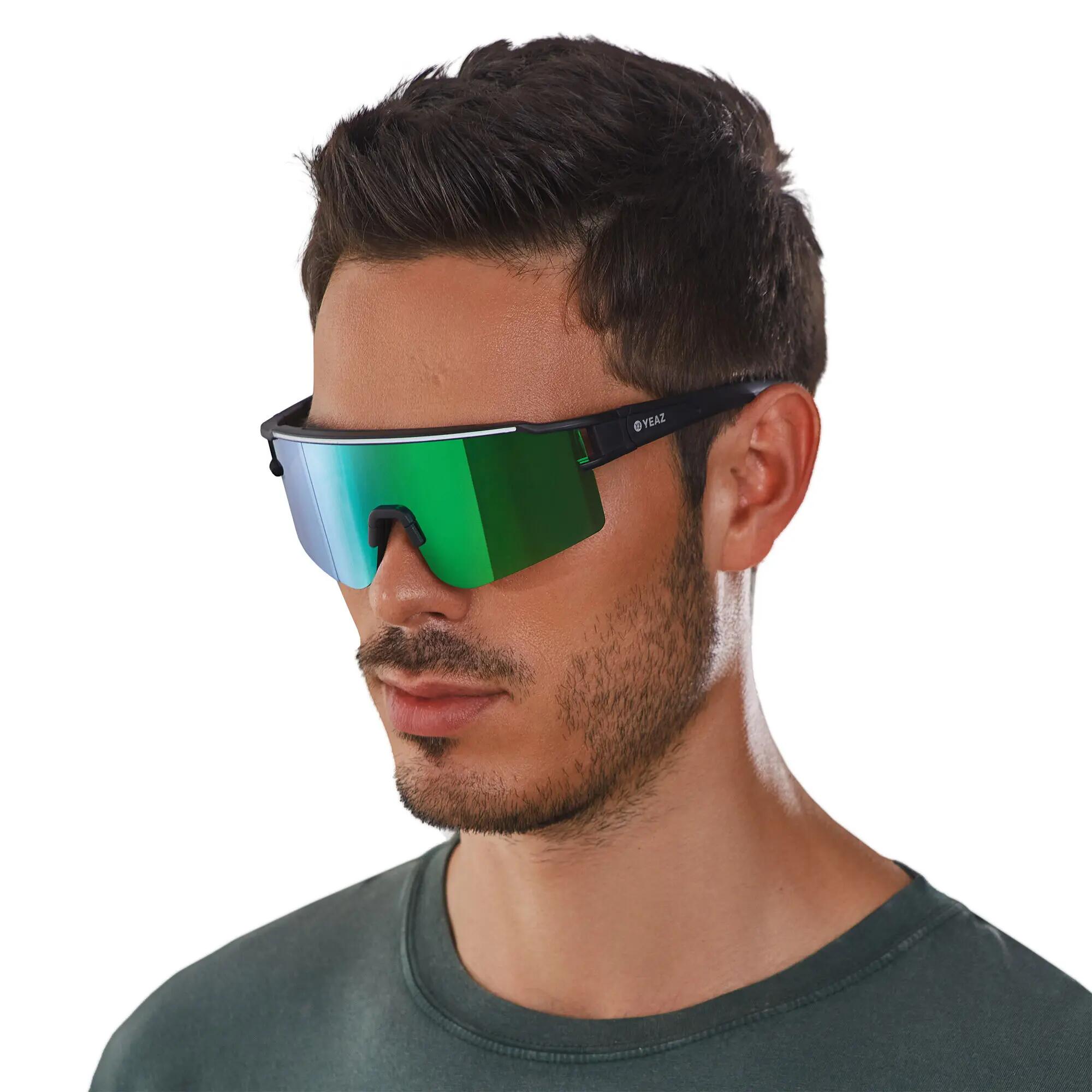 YEAZ Occhiali da sole sportivi Bianco/Blu SUNTHRILL Set 4/9