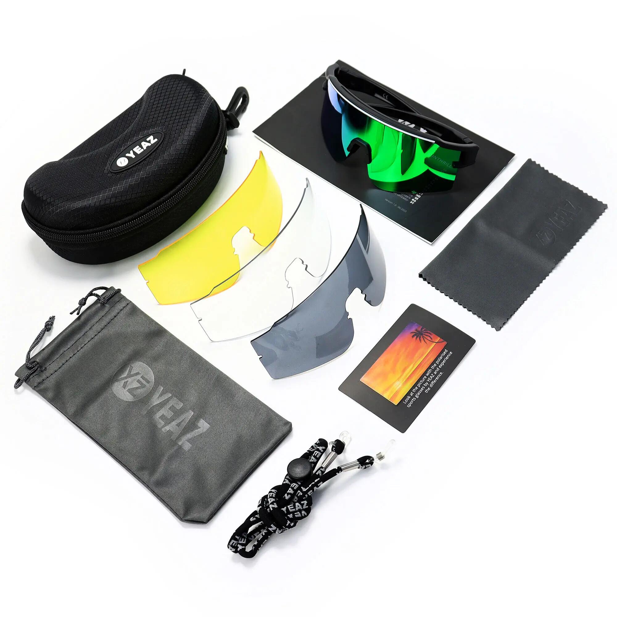 YEAZ Occhiali da sole sportivi Bianco/Blu SUNTHRILL Set 3/9