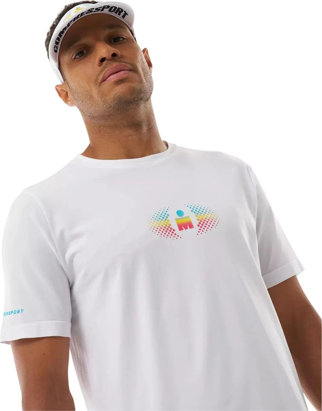 Camiseta Compressport Training Ironman 2026 blanca para hombre 3/7