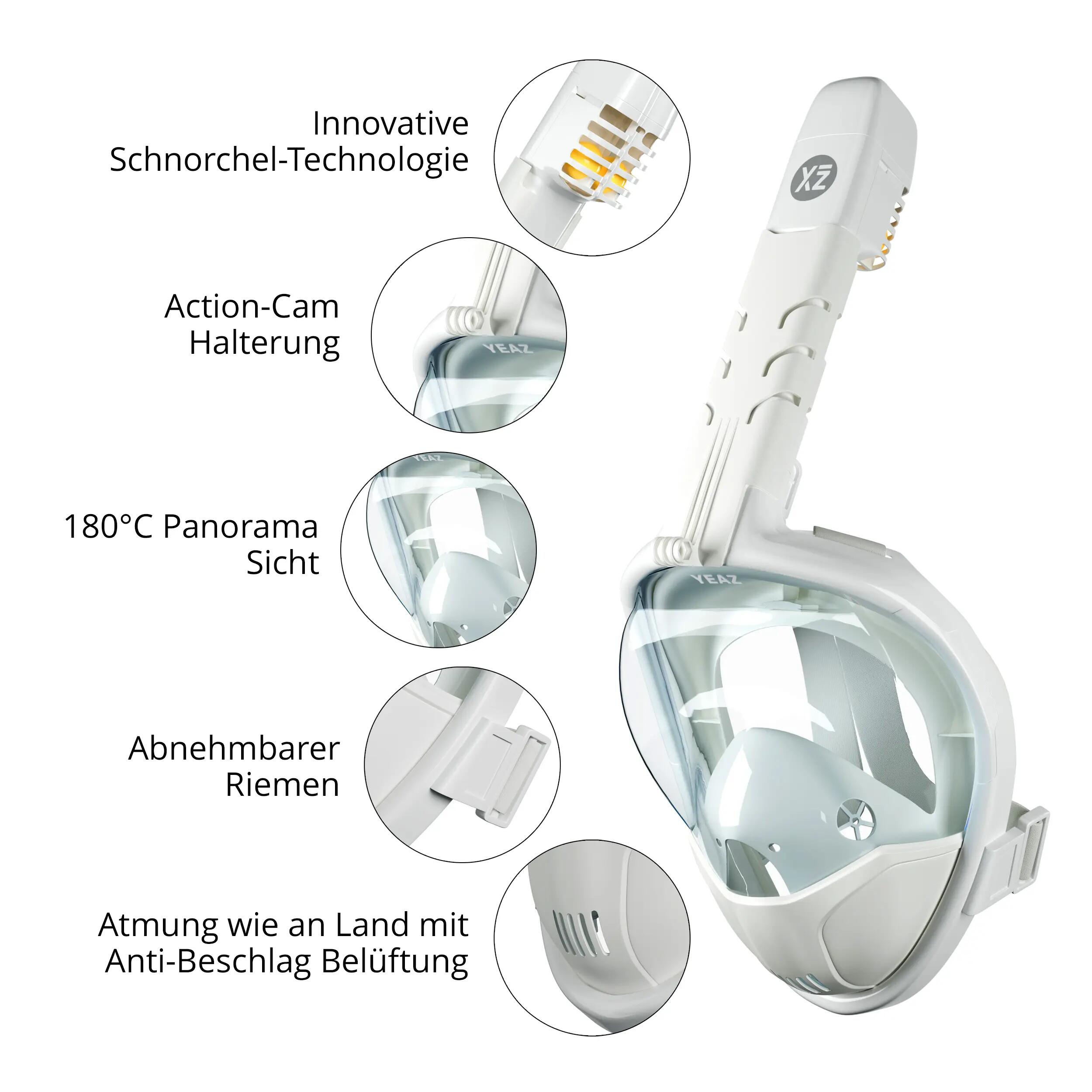 YEAZ Maschera snorkel taglia S/M OCEAN VIEW 8/8