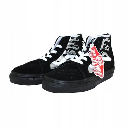 BUTY DZIECIĘCE TRAMPKI ZA KOSTKĘ CZARNE Z NADRUKIEM VANS