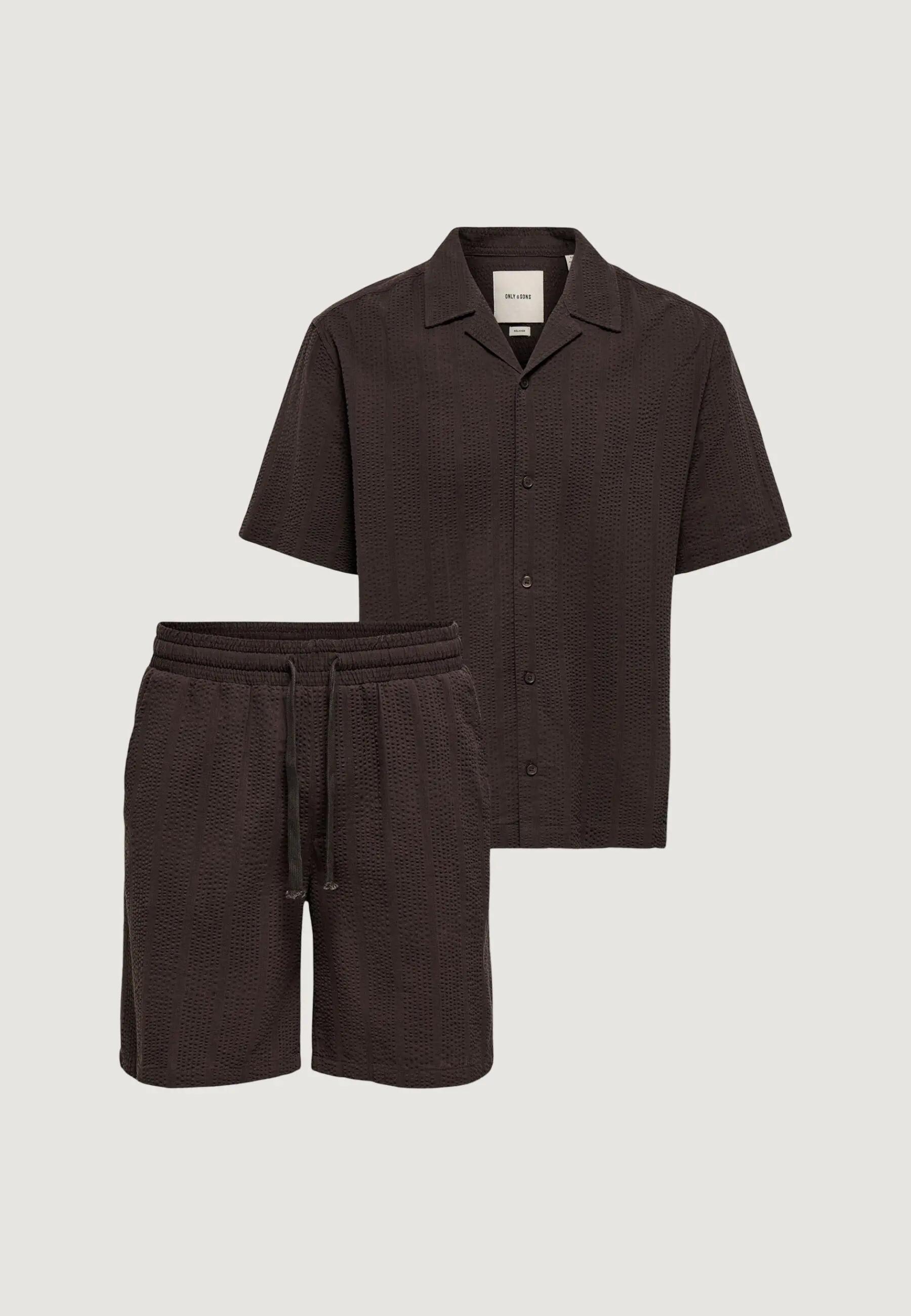 Trainingspak ONSCRUZ RLX SEERSUCKER SET HEREN Bruin 2/5
