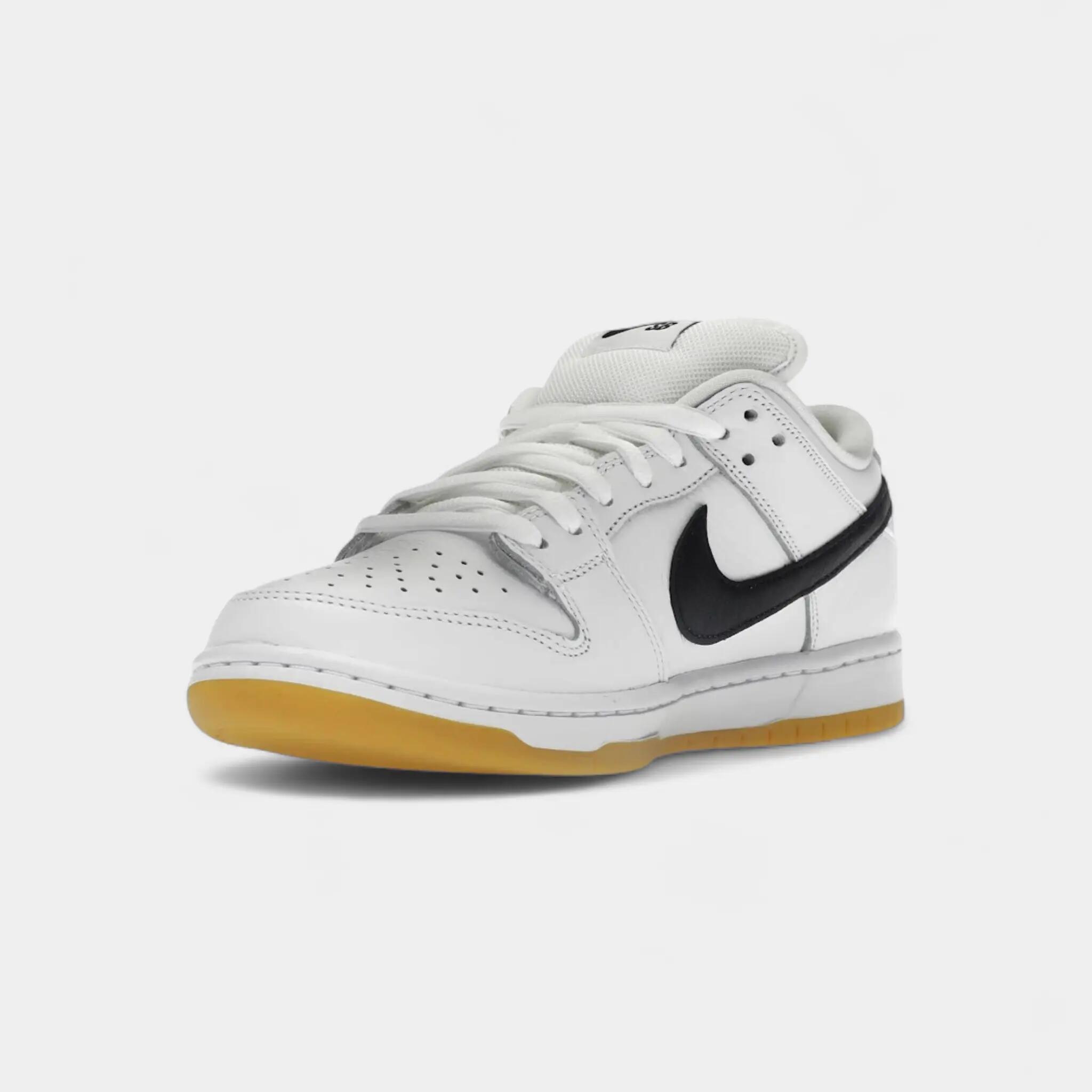 Nike SB Dunk Low Pro White Gum 3/4