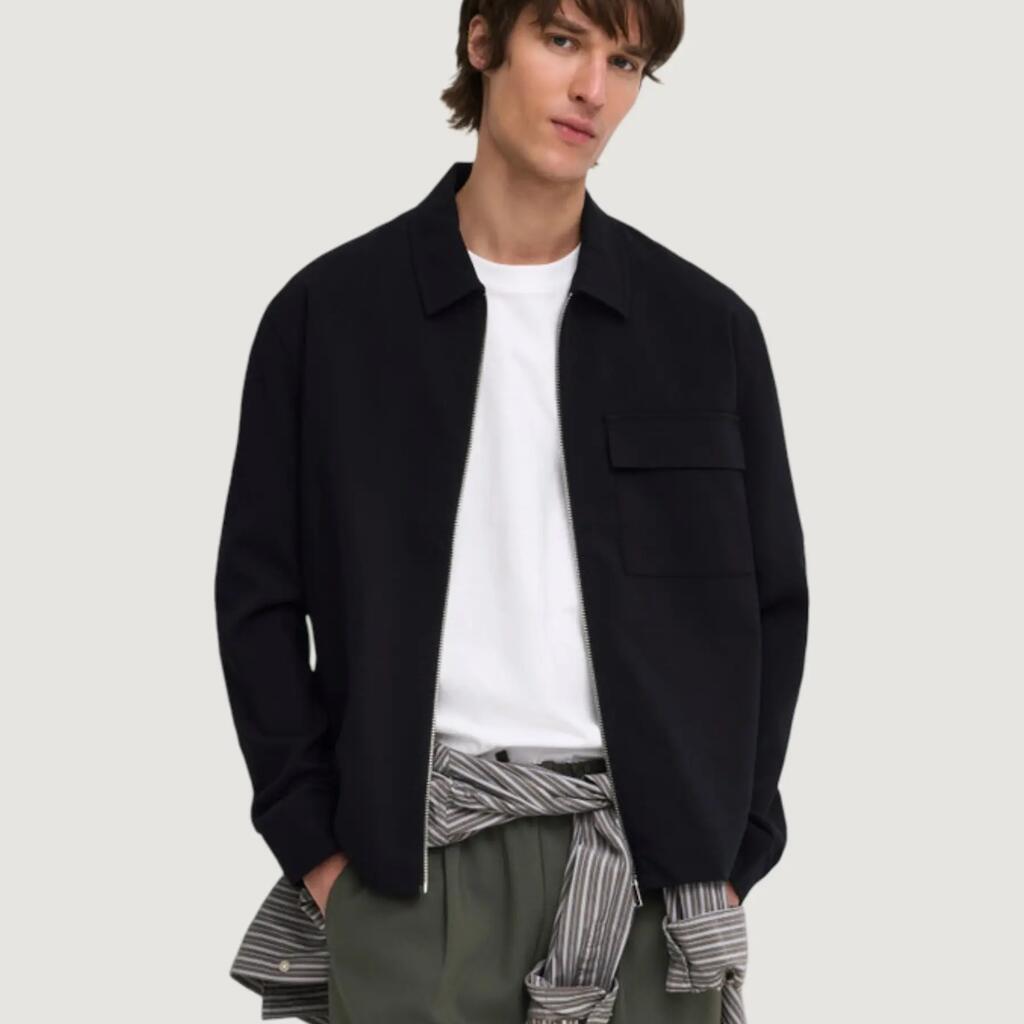 Onswill Reg 0292 Zip Overshirt Frml Noos Uomo Nero
