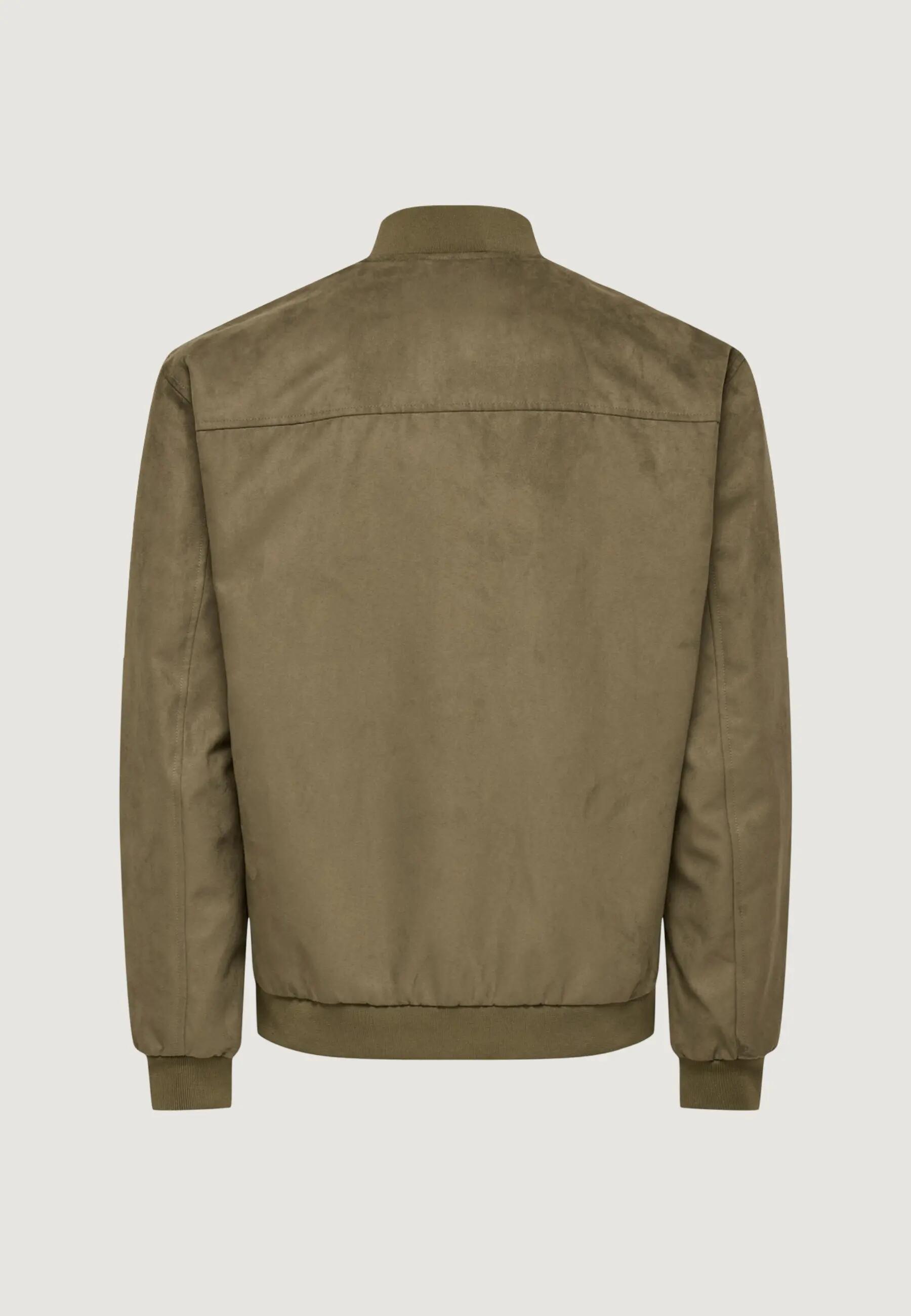 Giacchetti Uomo Onslucas Fake Suede Bomber Otw Noos Verde Oliva 5/5
