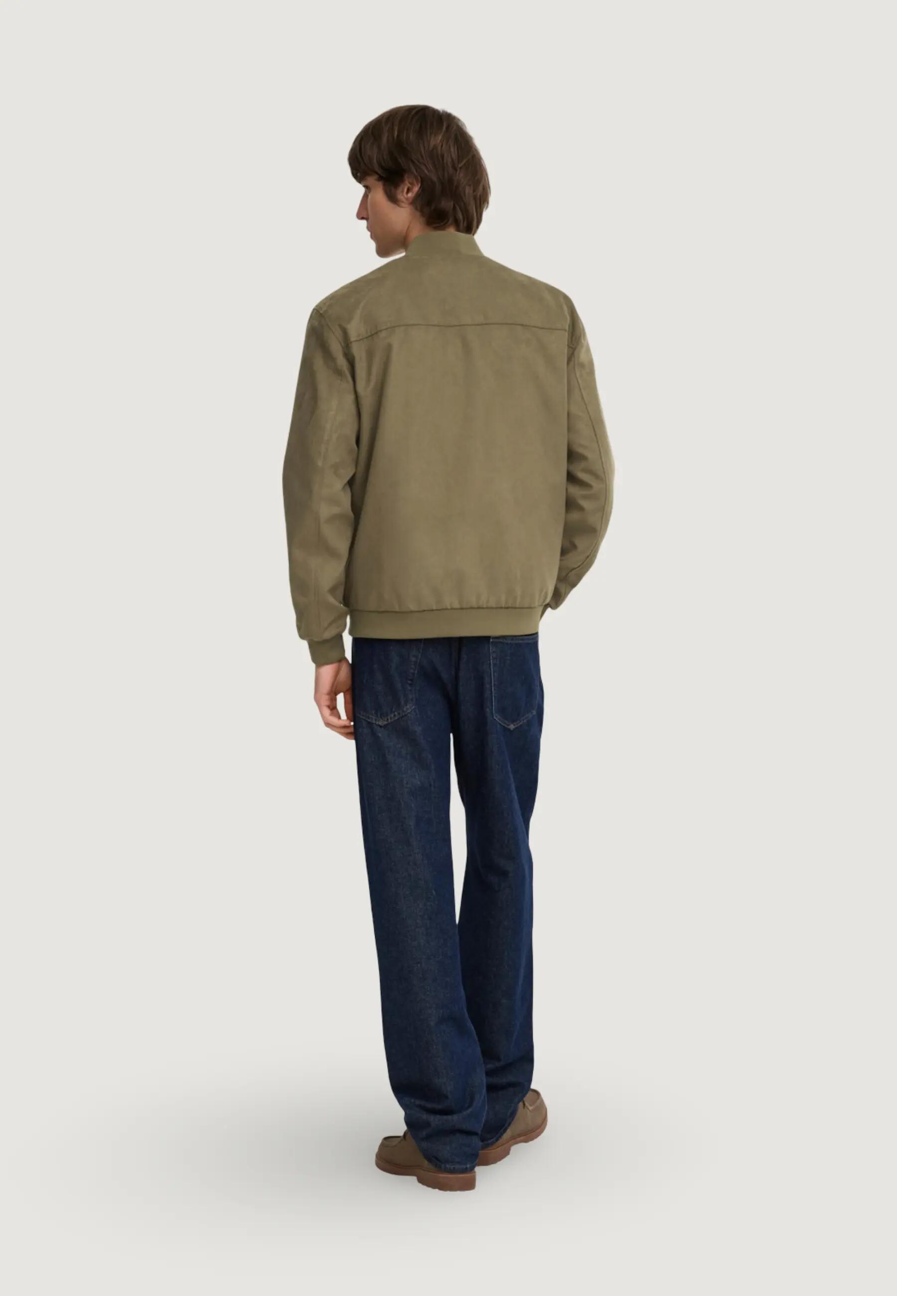 Giacchetti Uomo Onslucas Fake Suede Bomber Otw Noos Verde Oliva 3/5