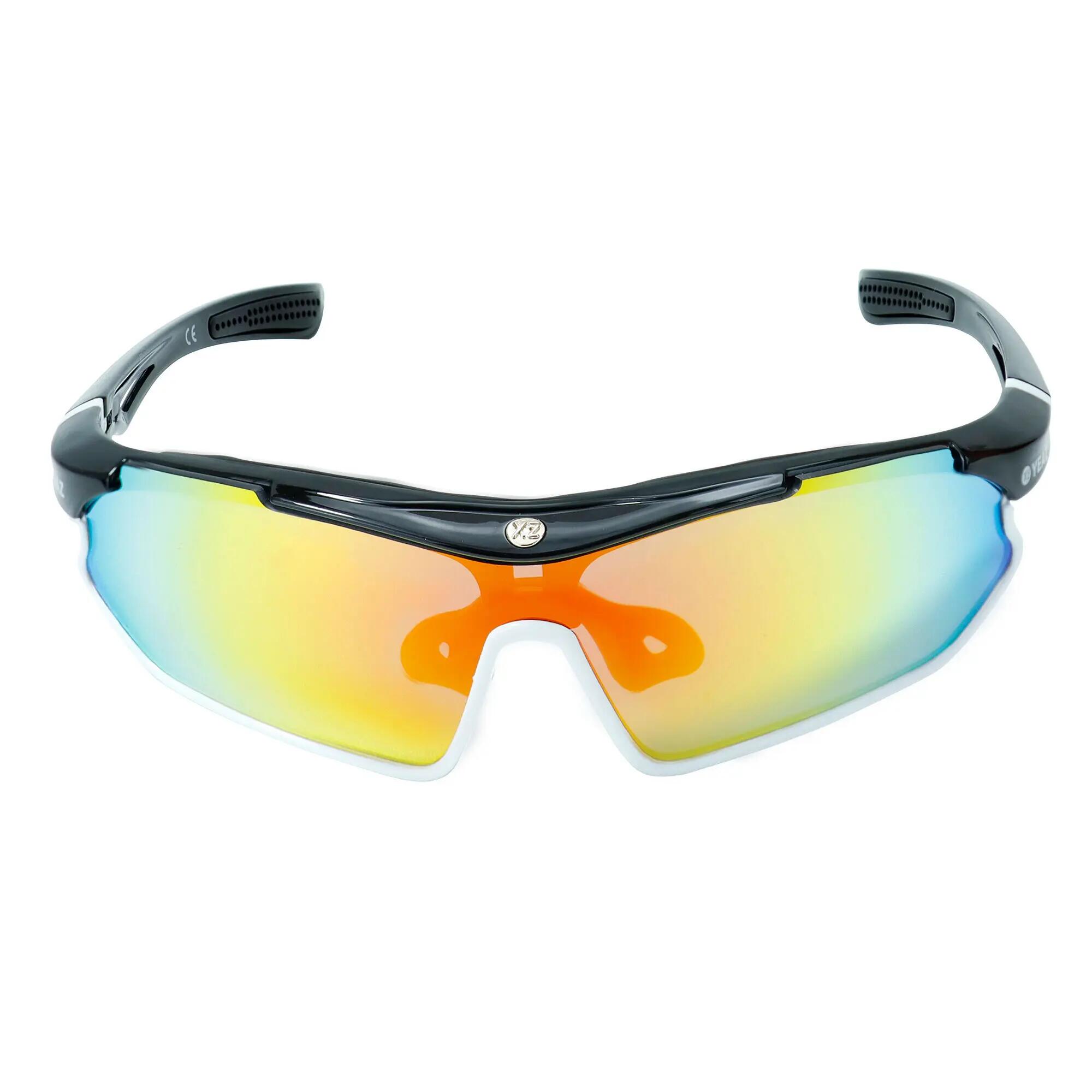 YEAZ Occhiali da sole sportivi nero/bianco/rosso SUNRAY 4/5