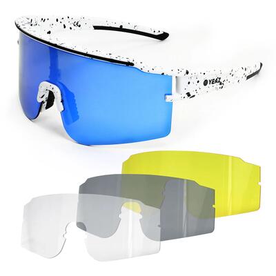 Yeaz sport zonnebril wit/blauw sunthrill stel