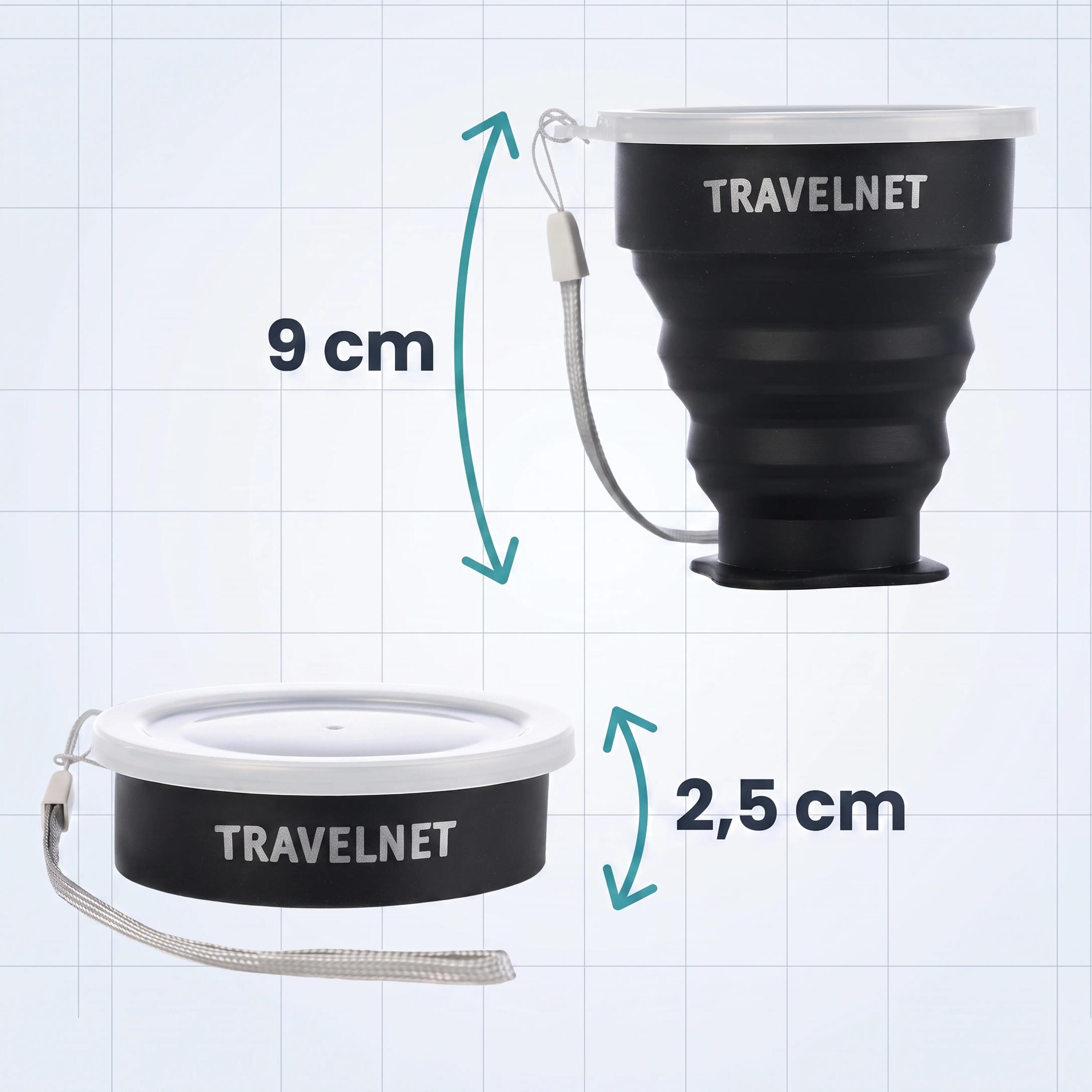 Travelnet Foldy Opvouwbare Siliconen Bekerset - Set van 4 4/7