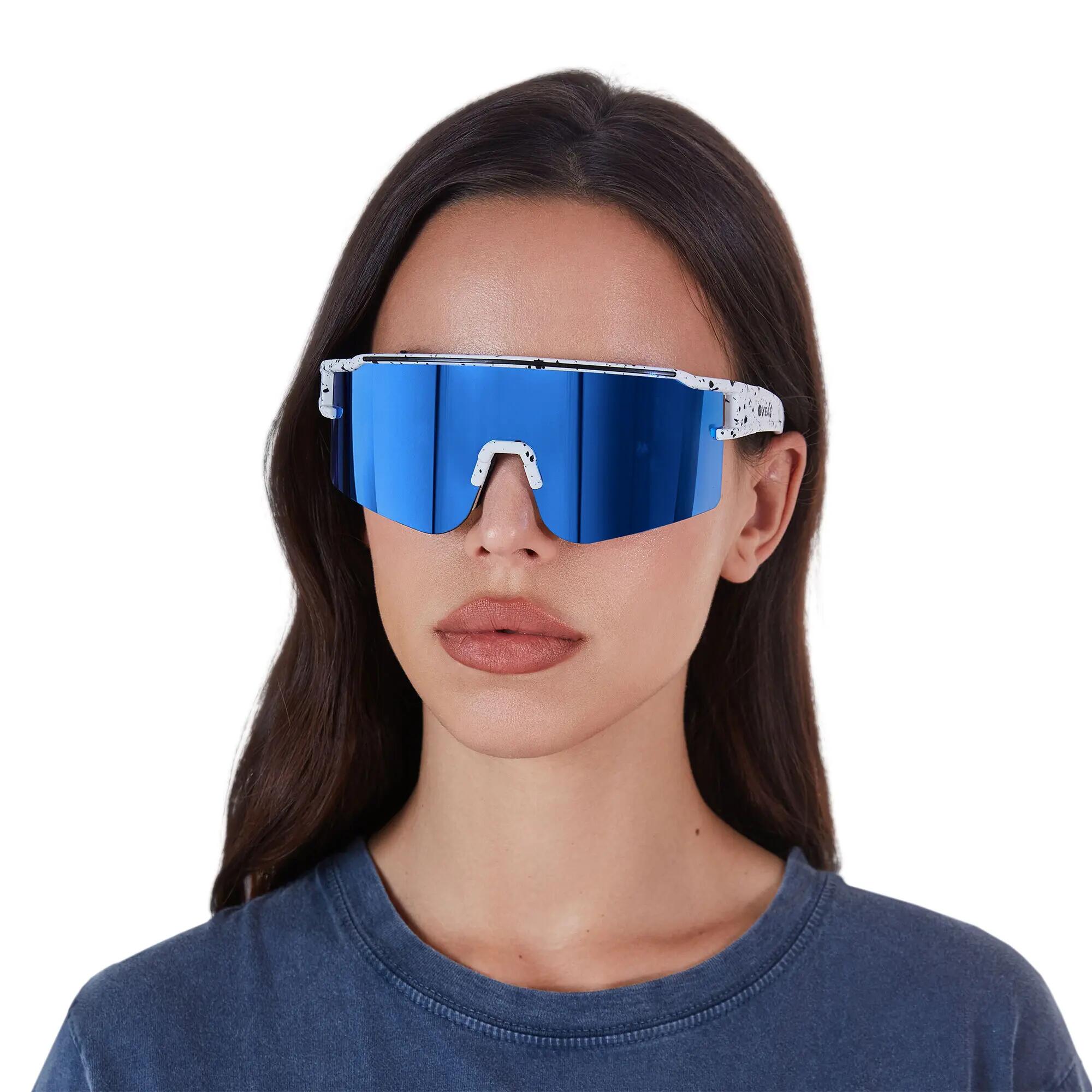 YEAZ Occhiali da sole sportivi Bianco/Blu SUNTHRILL Set 5/9