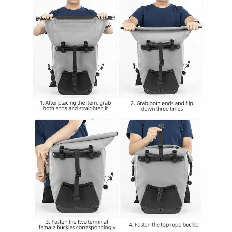 Wasserdichte Gepäckträgertasche 25-32L 7/8
