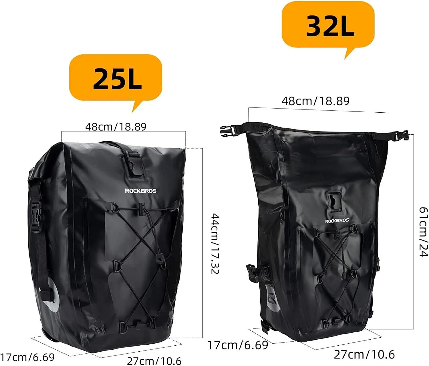 Wasserdichte Gepäckträgertasche 25-32L 6/8