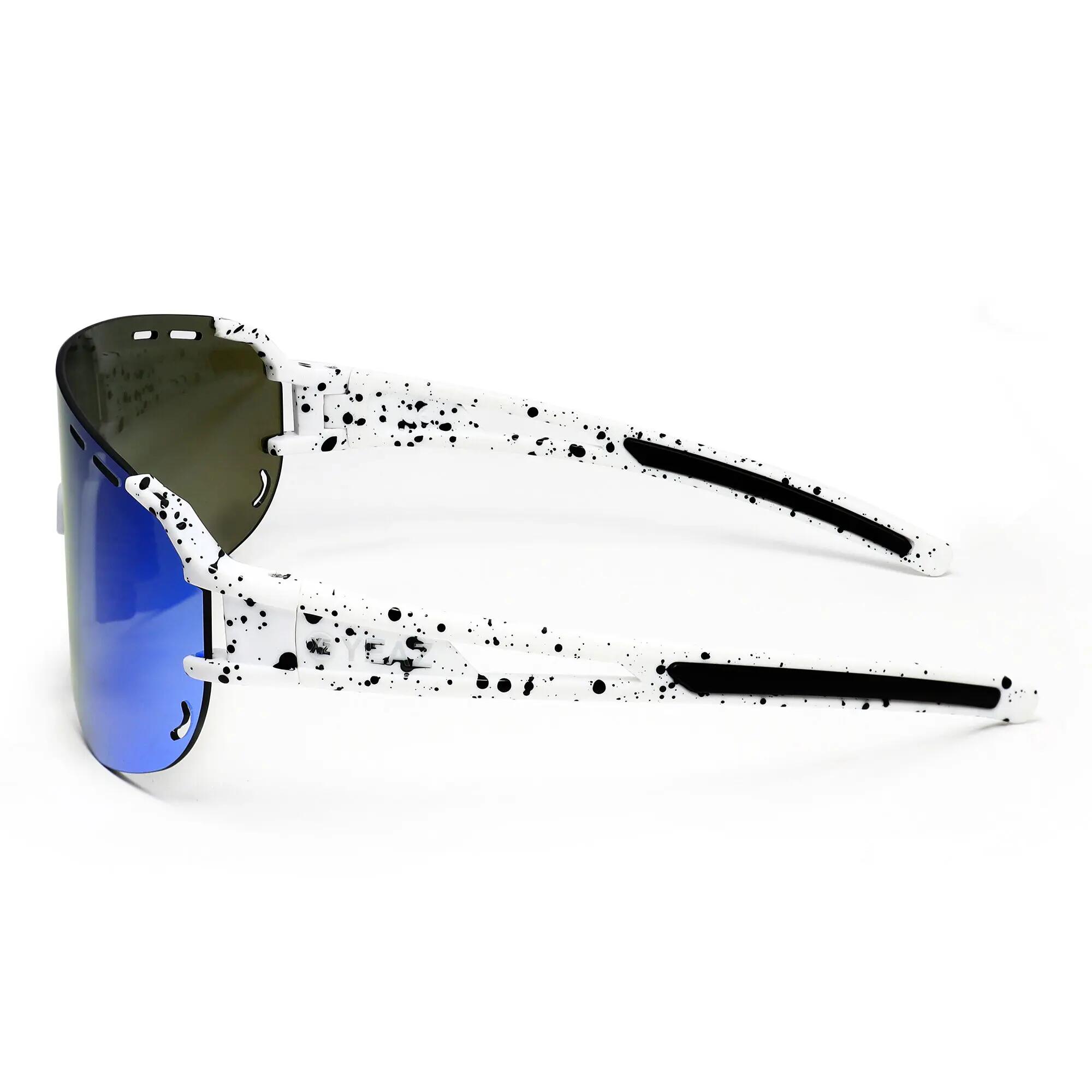 YEAZ Occhiali da sole sportivi bianco/blu SUNGLOW 5/6