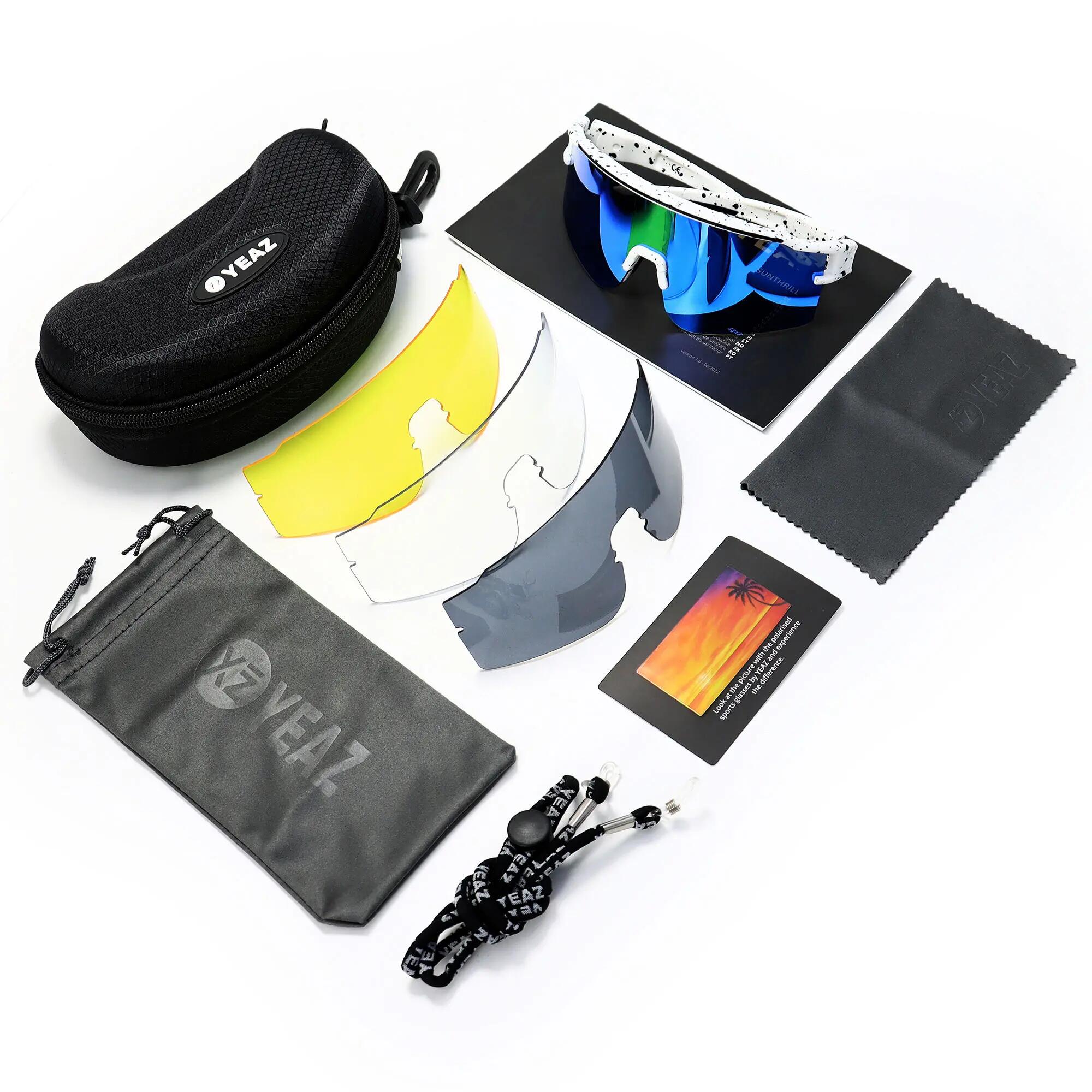 YEAZ Occhiali da sole sportivi Bianco/Blu SUNTHRILL Set 3/9