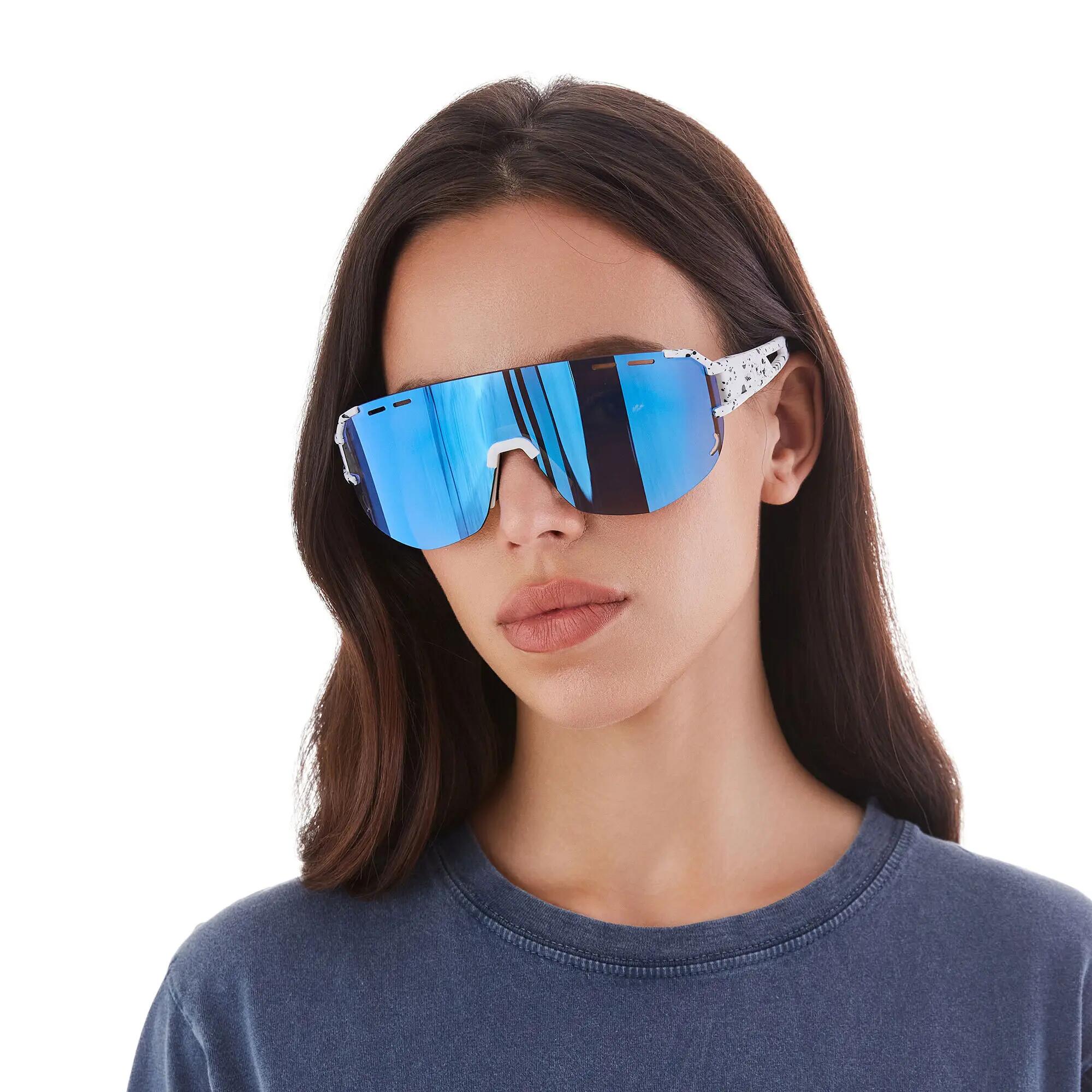 YEAZ Occhiali da sole sportivi bianco/blu SUNGLOW 3/6