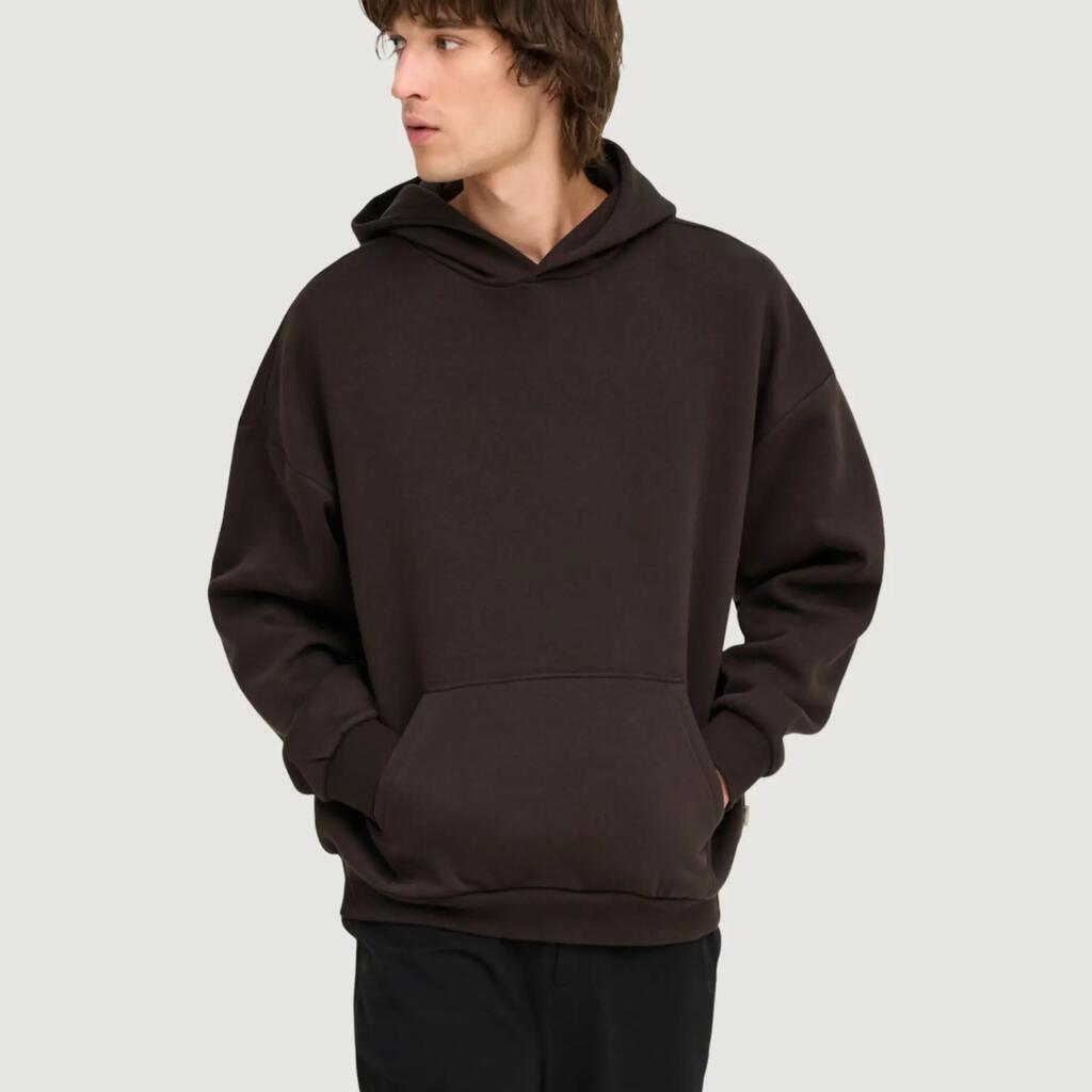 MEN'S sweatshirt Onsceres Ovz Ls Hoodie  Sweat Noos BROWN