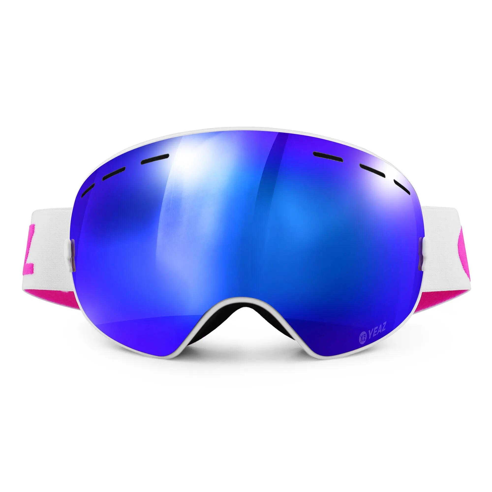 YEAZ Ski- Snowboardbrille mit Rahmen blau/pink verspiegelt XTRM-SUMMIT 6/12