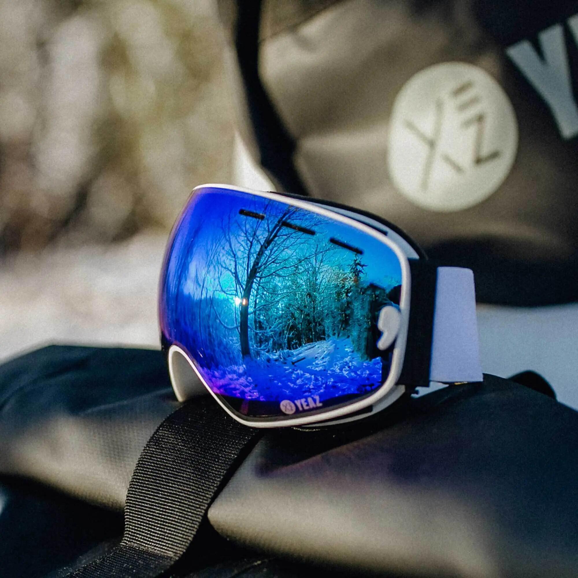YEAZ Ski- Snowboardbrille mit Rahmen blau/pink verspiegelt XTRM-SUMMIT 4/12