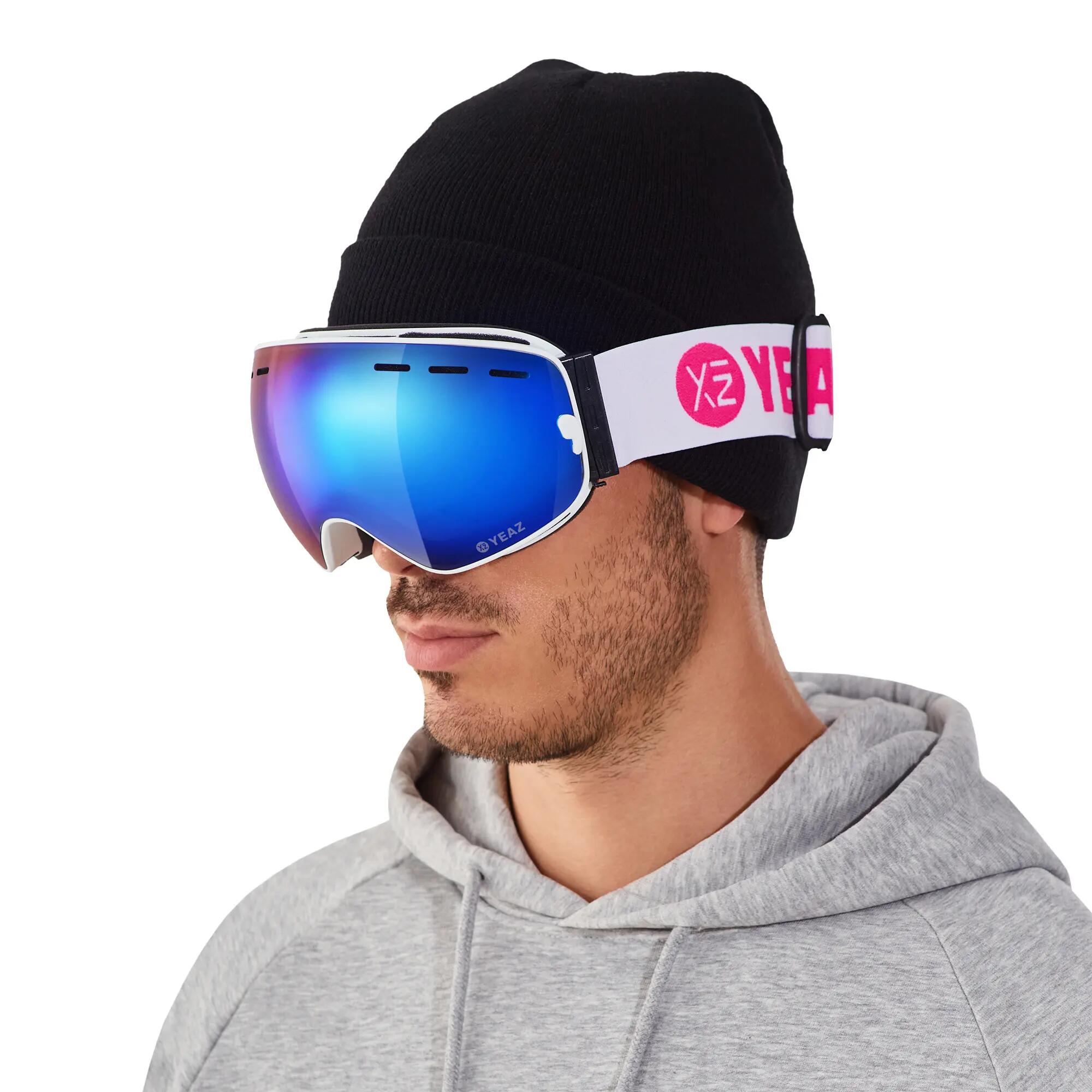 YEAZ Ski- Snowboardbrille mit Rahmen blau/pink verspiegelt XTRM-SUMMIT 2/12