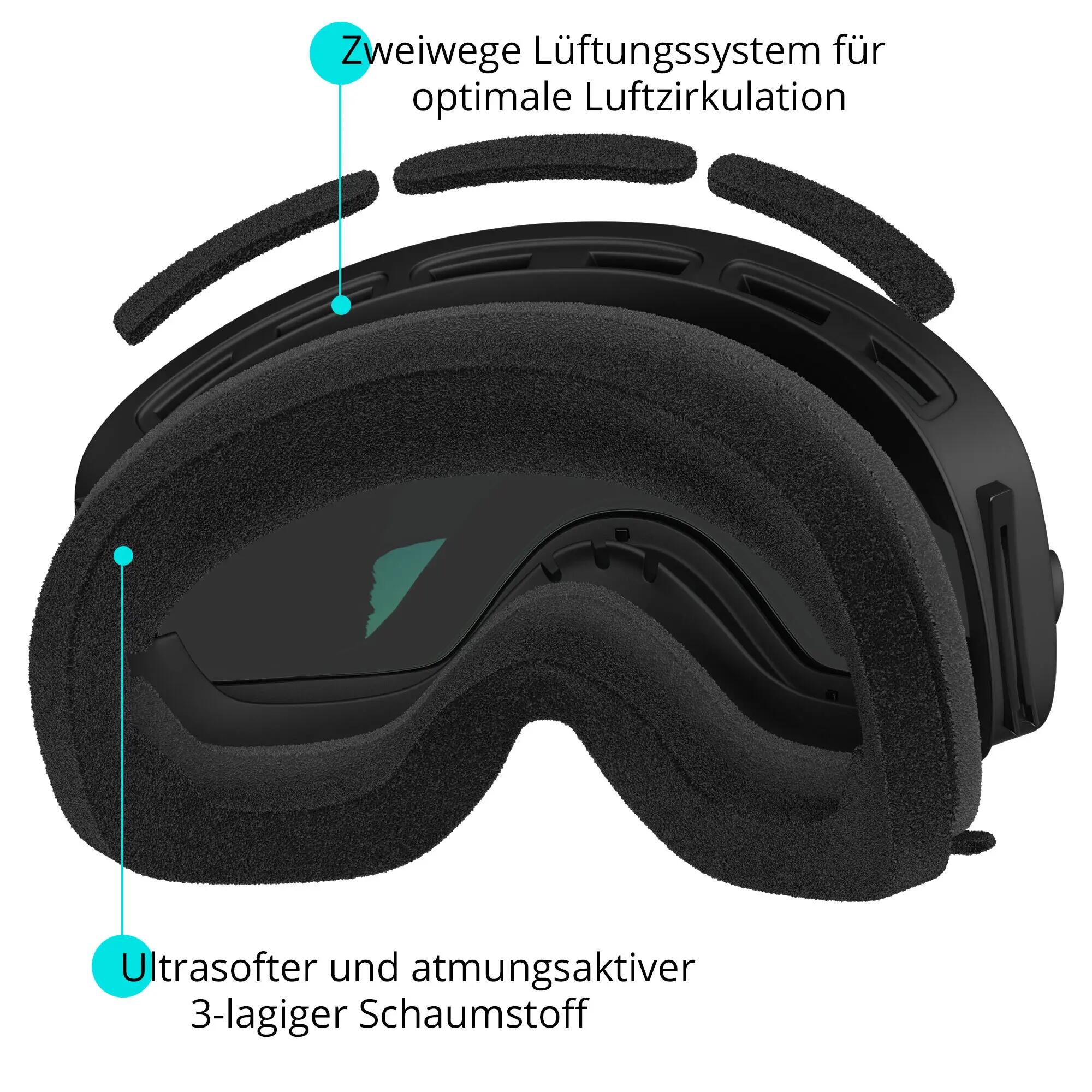YEAZ Masque de ski / snowboard avec monture rouge XTRM-SUMMIT 11/13