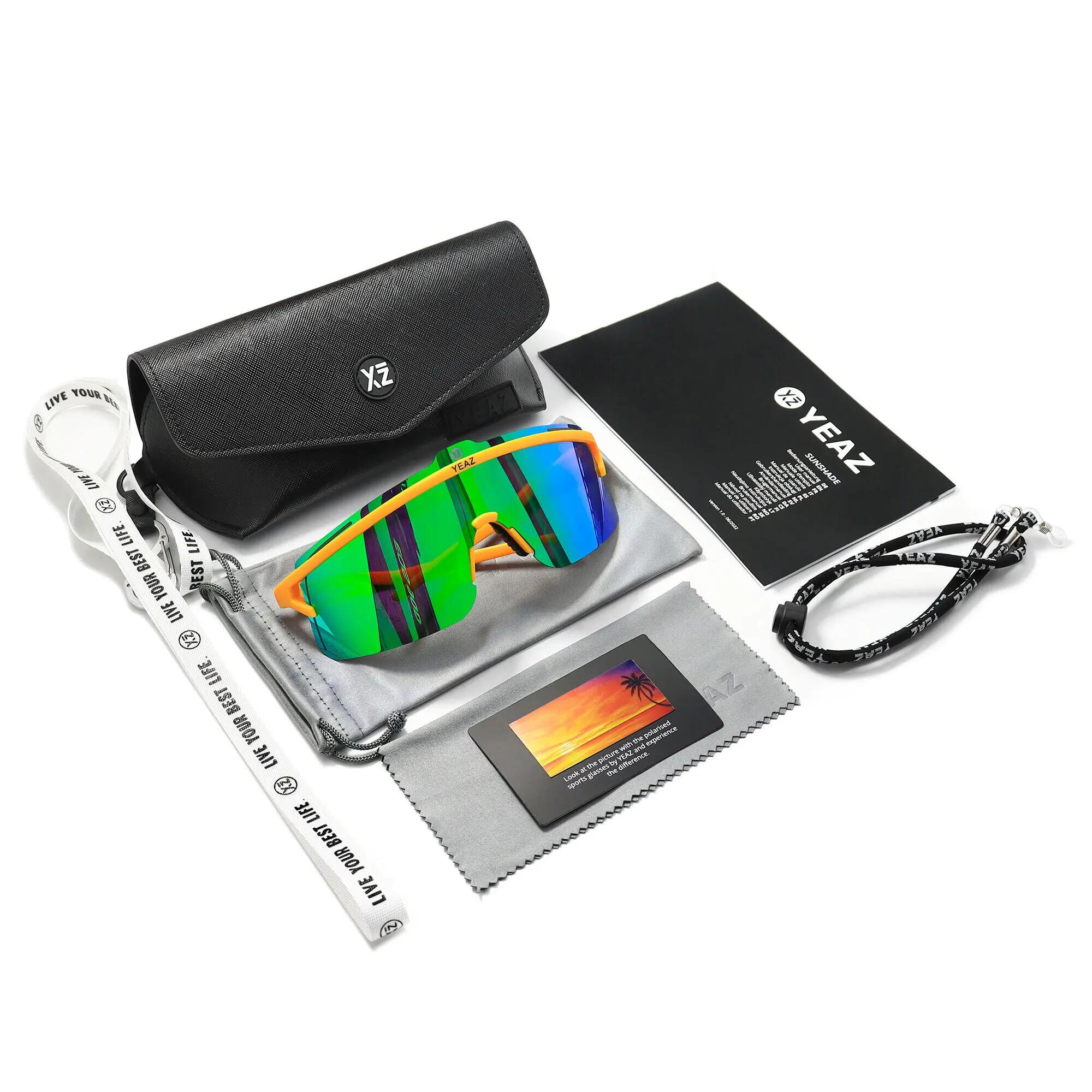 YEAZ Occhiali da sole sportivi nero/oro rosa SUNSHADE 6/6