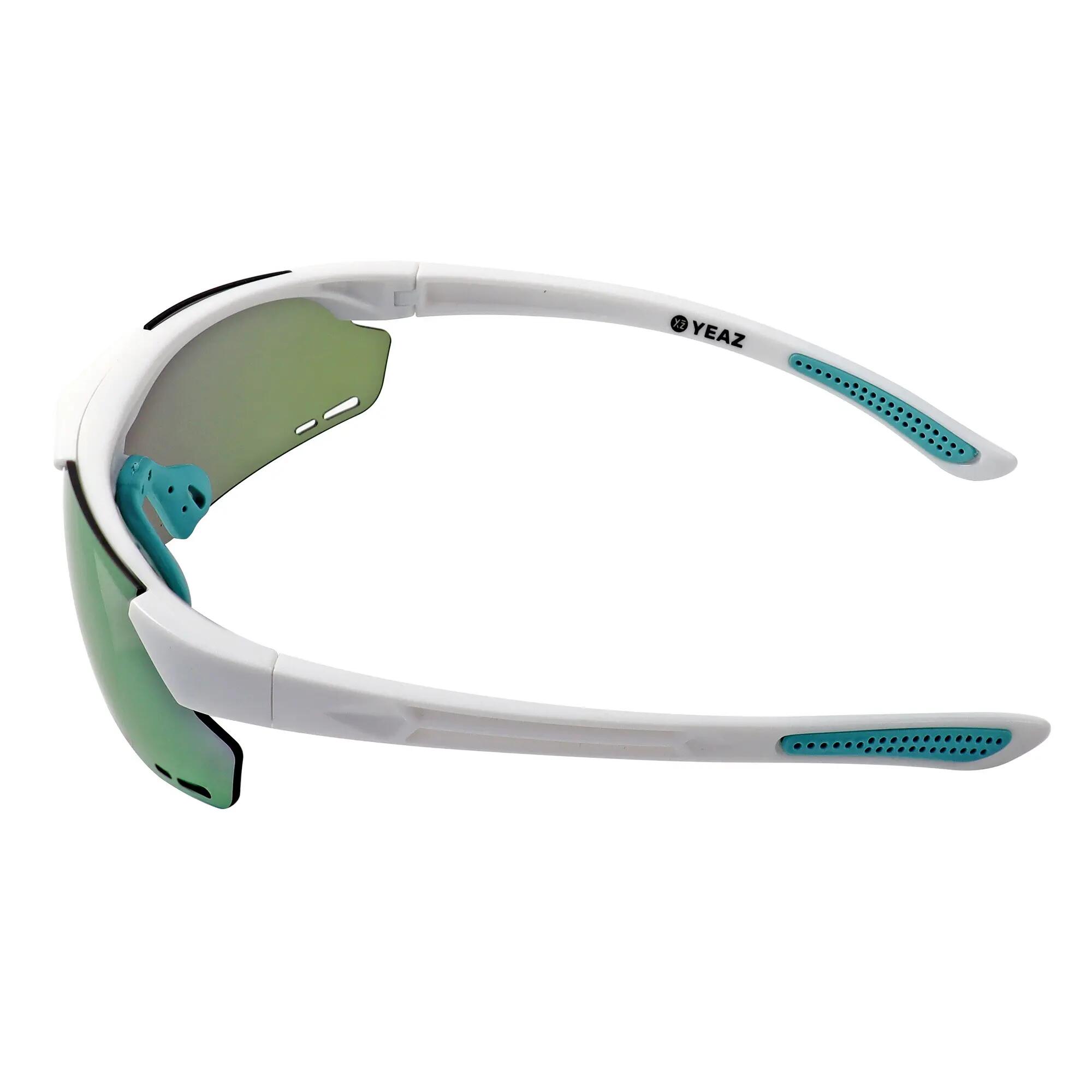 YEAZ Set di occhiali da sole sportivi Magnet Matt White / Full Revo Purple SUNUP 4/5