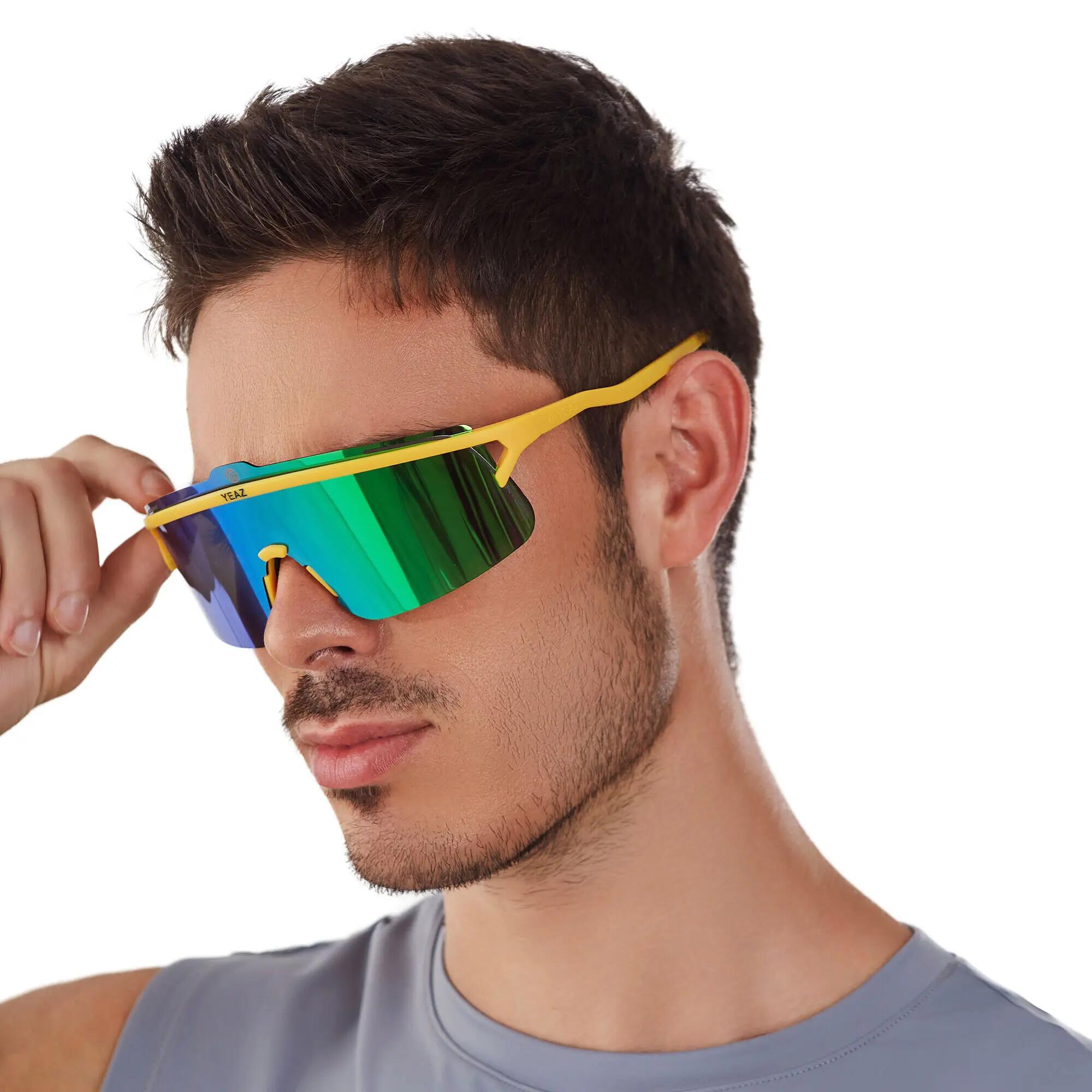 YEAZ Occhiali da sole sportivi nero/oro rosa SUNSHADE 2/6