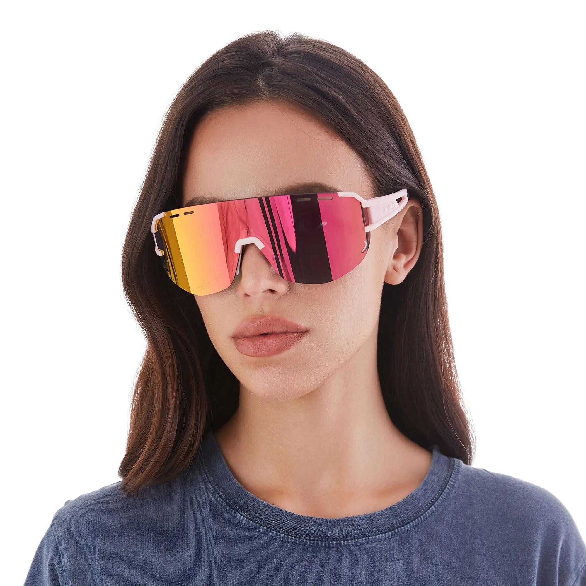 YEAZ Occhiali da sole sportivi bianco/blu SUNGLOW 3/6