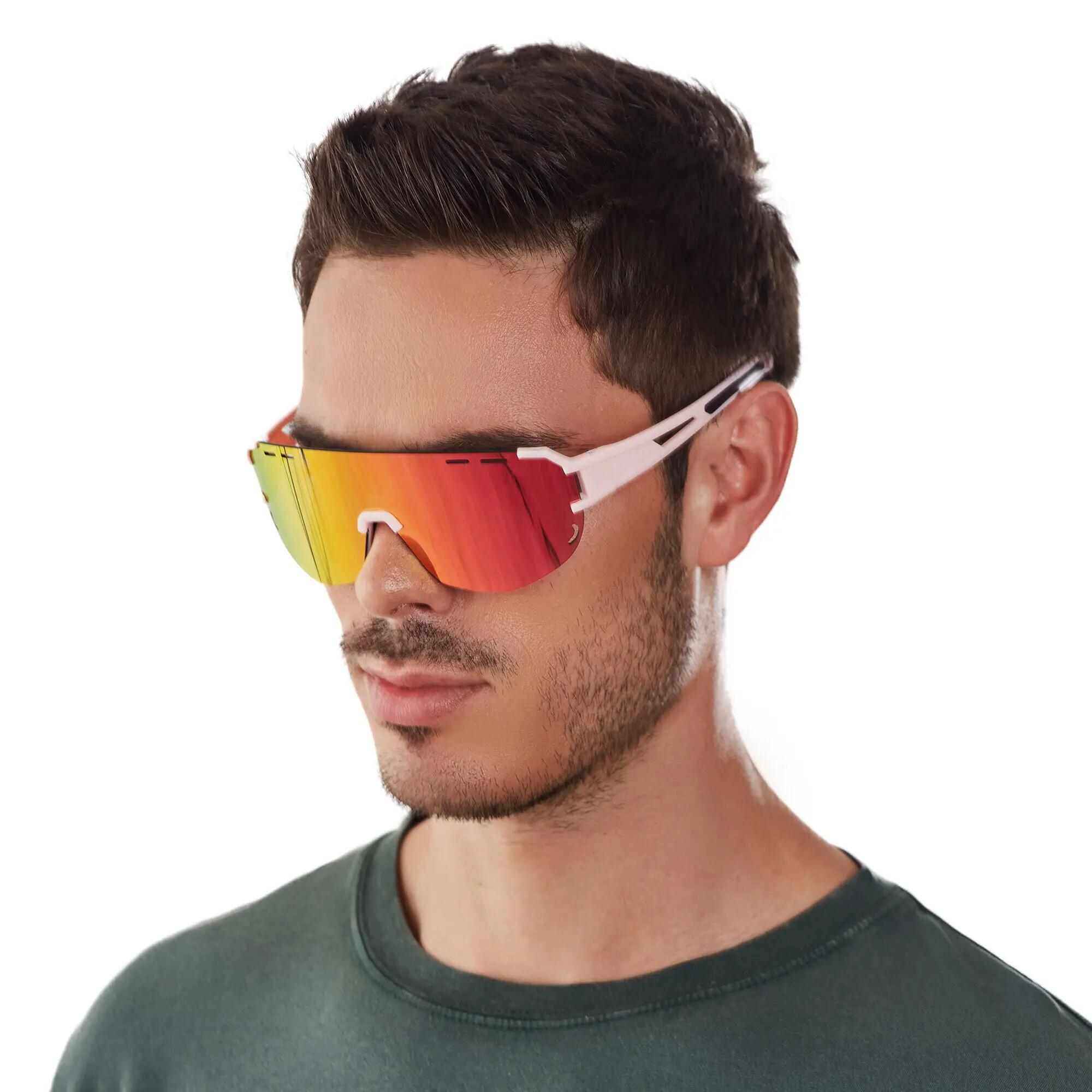 YEAZ Occhiali da sole sportivi bianco/blu SUNGLOW 2/6