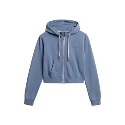 Damska krótka bluza z kapturem z zamek i logo Superdry Essential