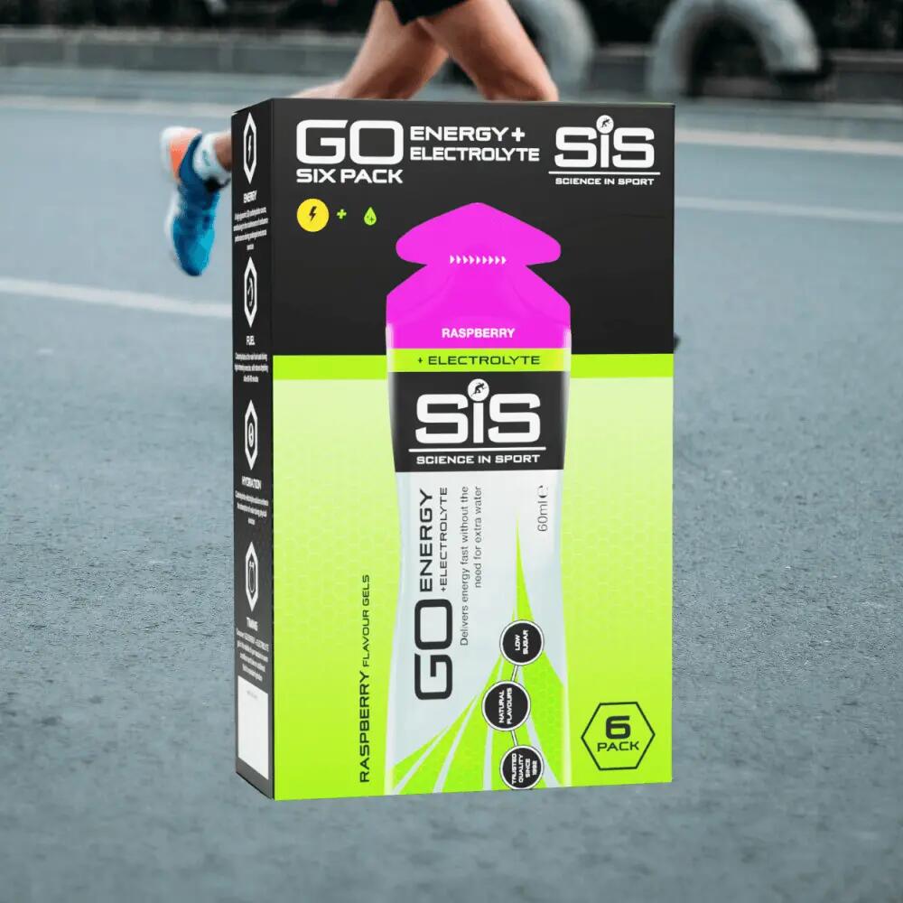 SIS GO Energy + Electrolyte Gels (6x60ml) Raspberry - Énergie et endurance 2/3