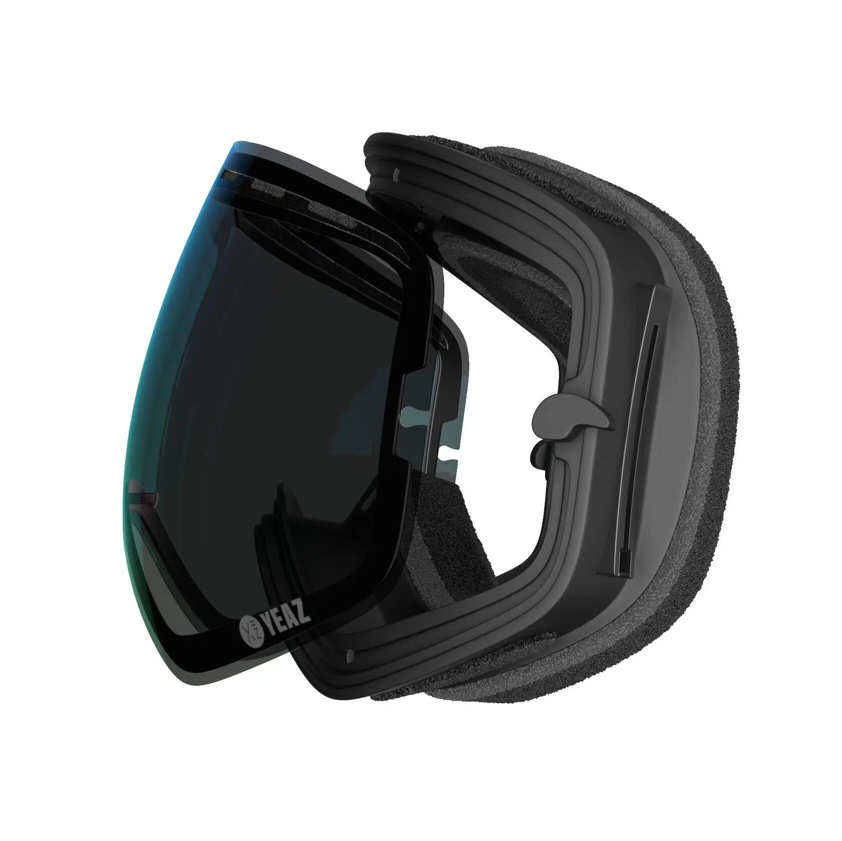 YEAZ Cristal intercambiable para gafas de esquí y snowboard con marco 2/3