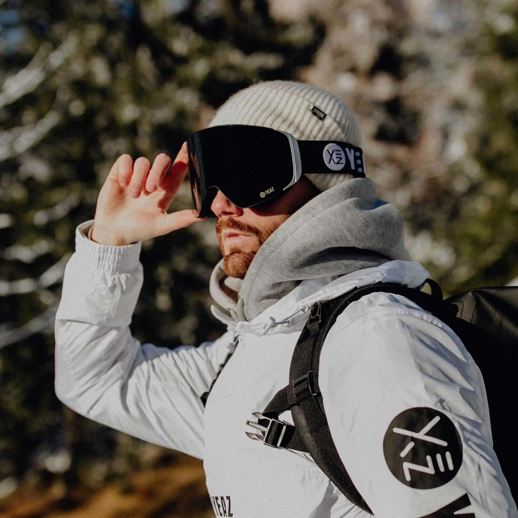 YEAZ Gafas de esquí y snowboard Magnet negro/plata APEX 4/11