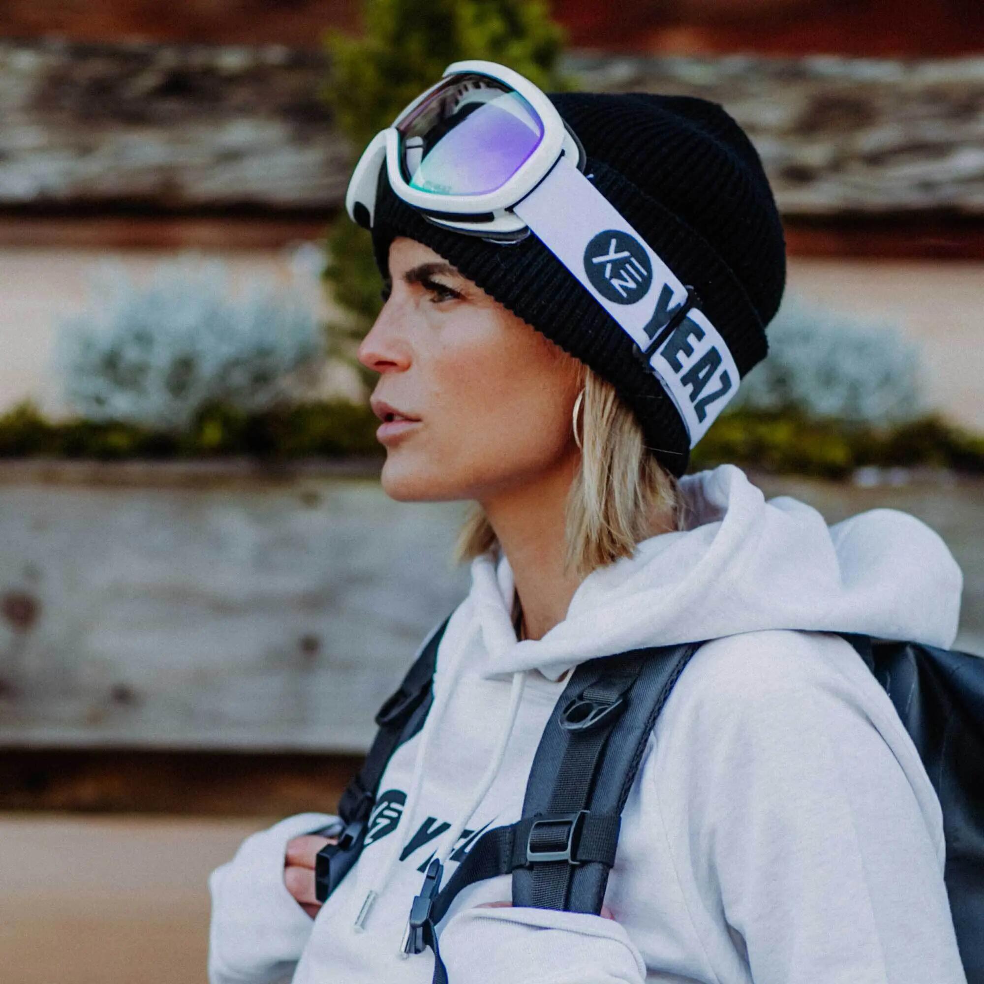 YEAZ Masque de ski/snowboard violet/blanc STEEZE 4/11
