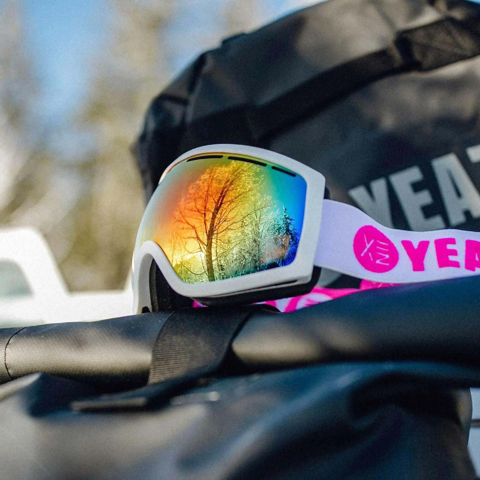 YEAZ Ski- en snowboardbril rood/wit PEAK 4/10