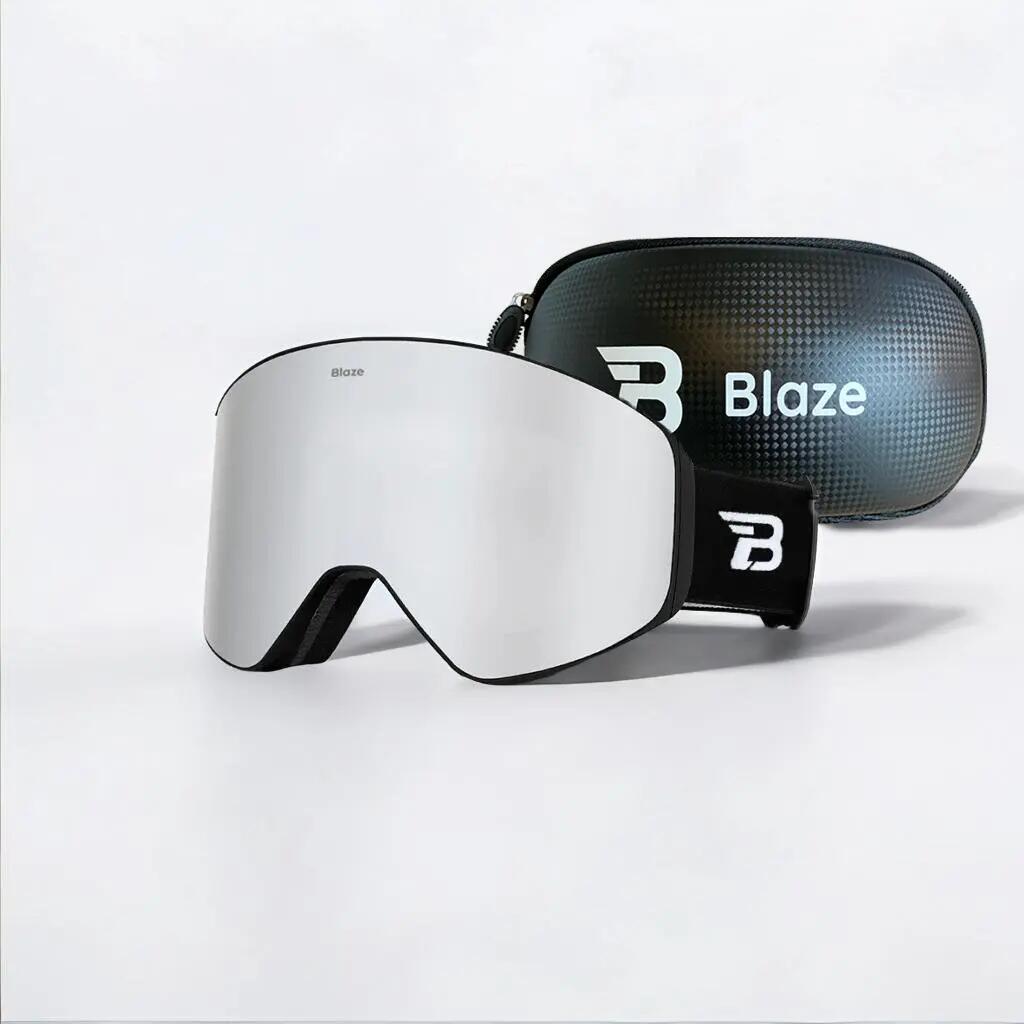 Unisex Wintersport Skibril Blaze Winter's Edge Zilver Cilindrisch 2/8