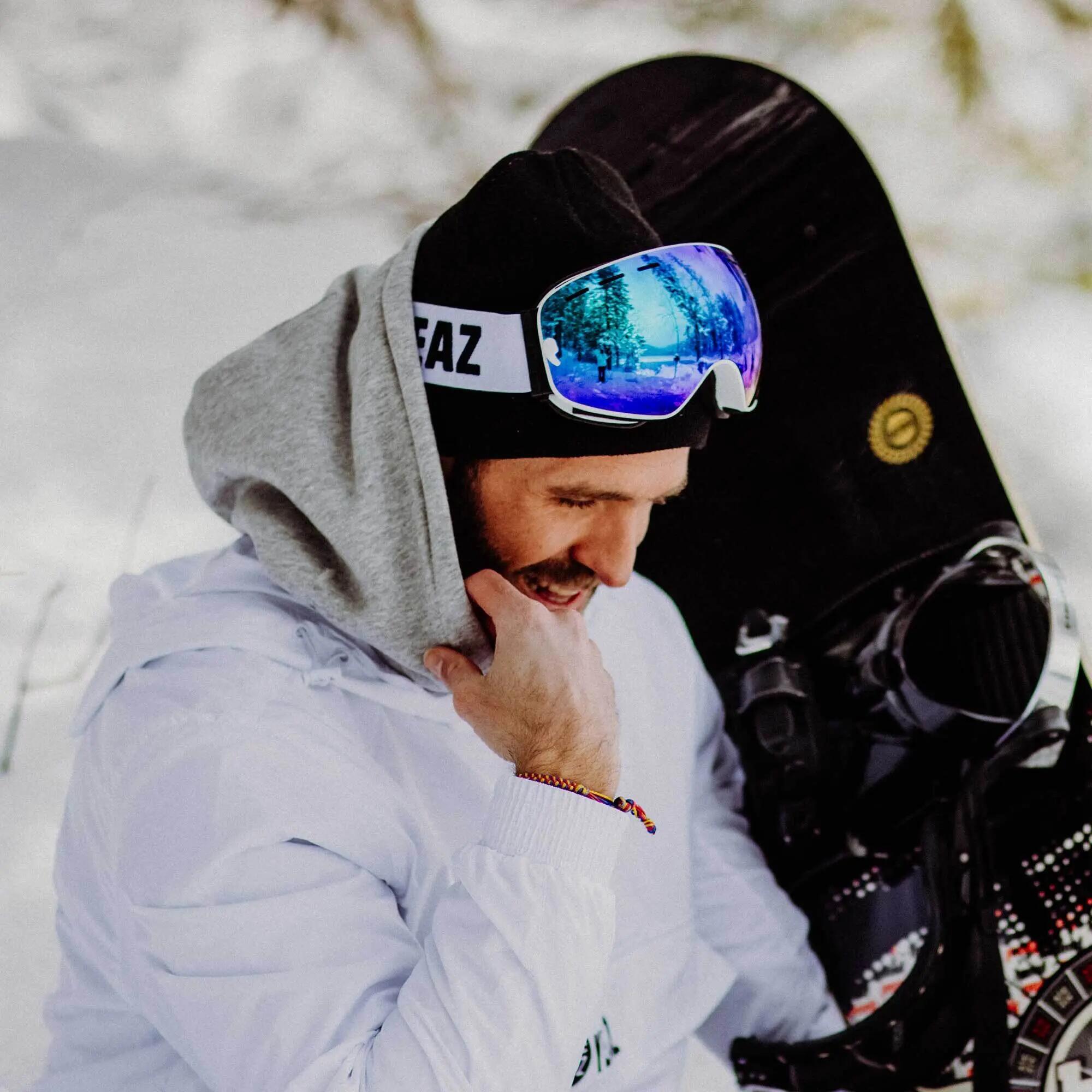 YEAZ Óculos de Esqui e Snowboard com Armação Azul/Preto Espelhado XTRM-SUMMIT 5/12