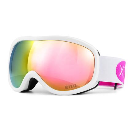 YEAZ Masque de ski/snowboard rose/blanc STEEZE