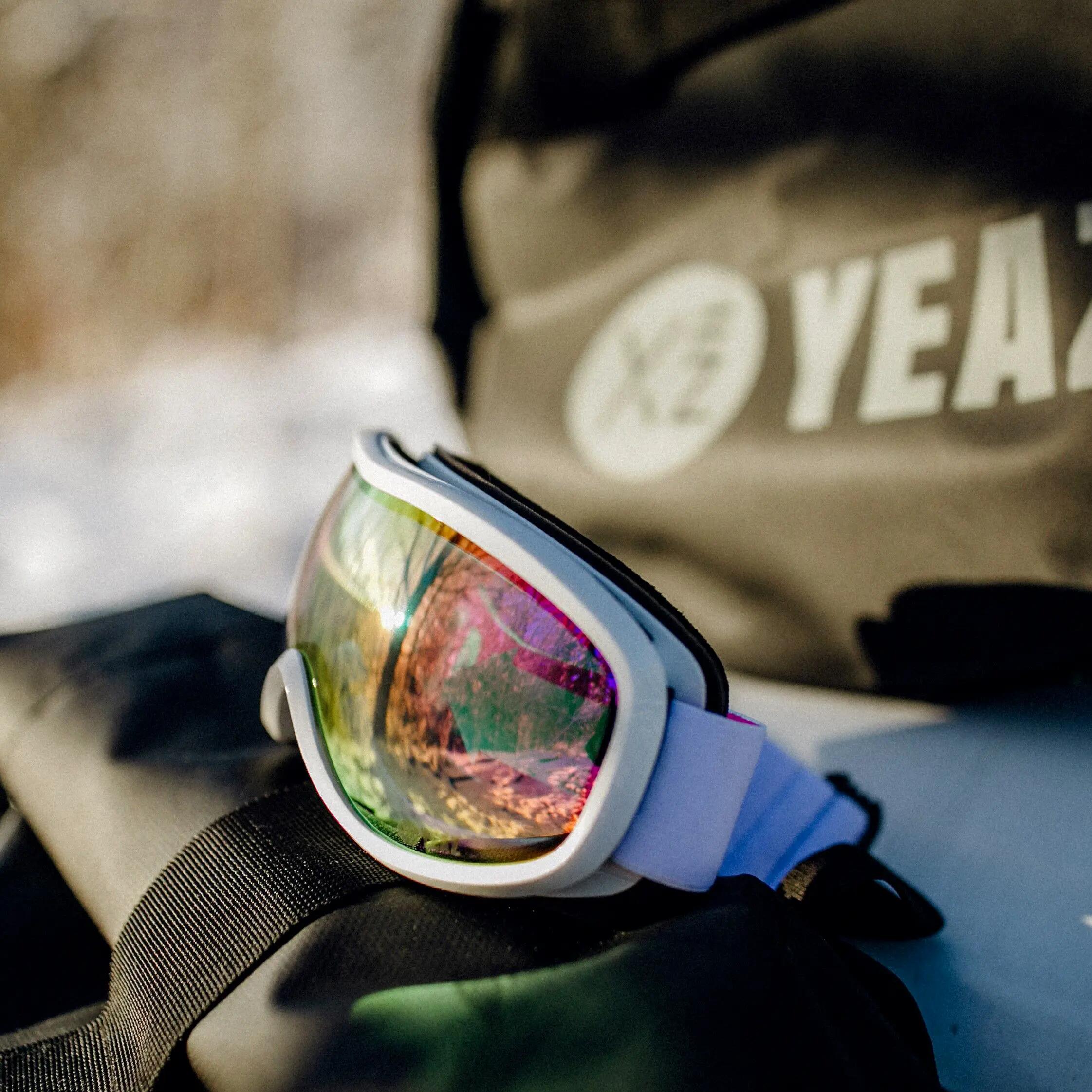 YEAZ Masque de ski/snowboard rose/blanc STEEZE 4/10