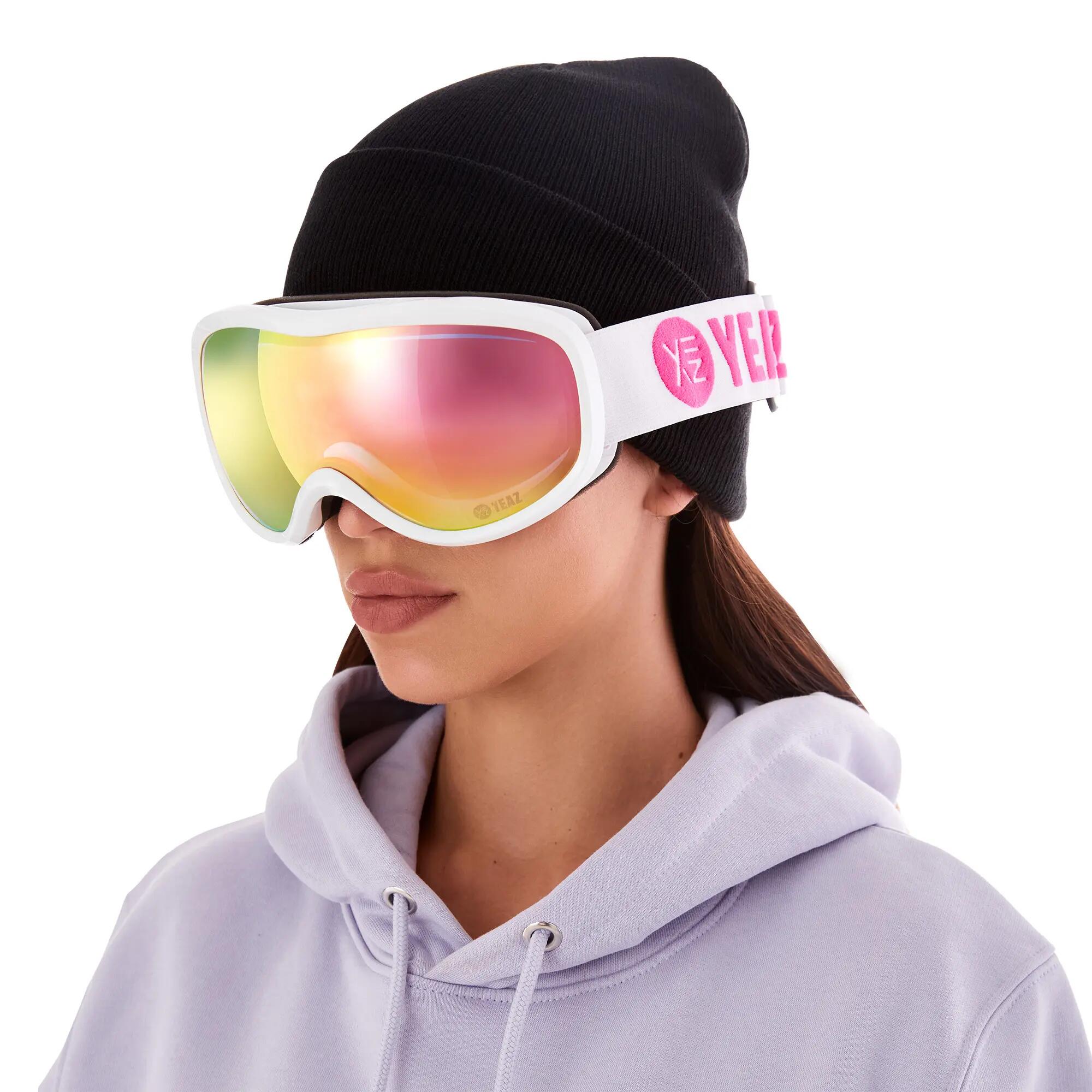YEAZ Masque de ski/snowboard rose/blanc STEEZE 3/10