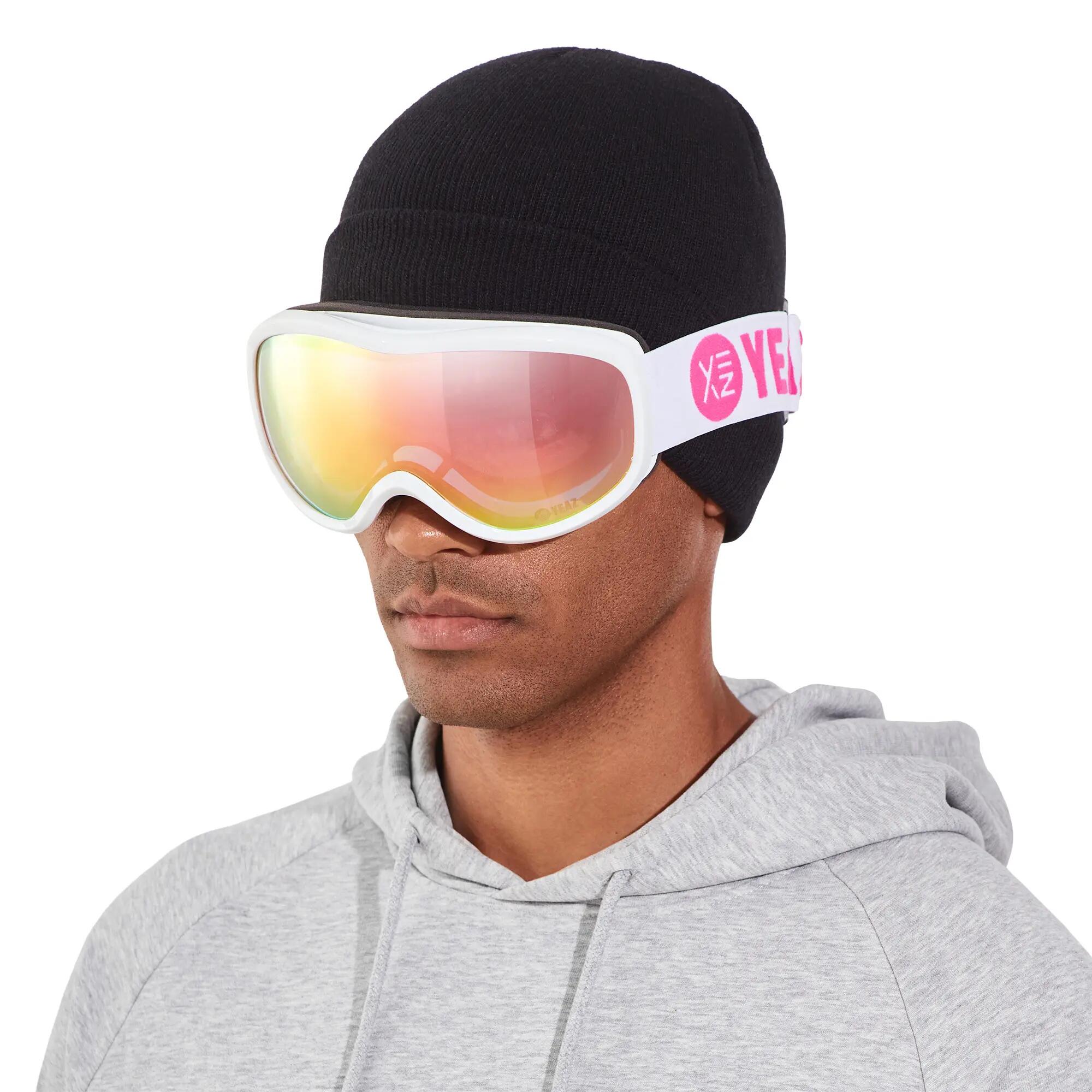 YEAZ Masque de ski/snowboard rose/blanc STEEZE 2/10