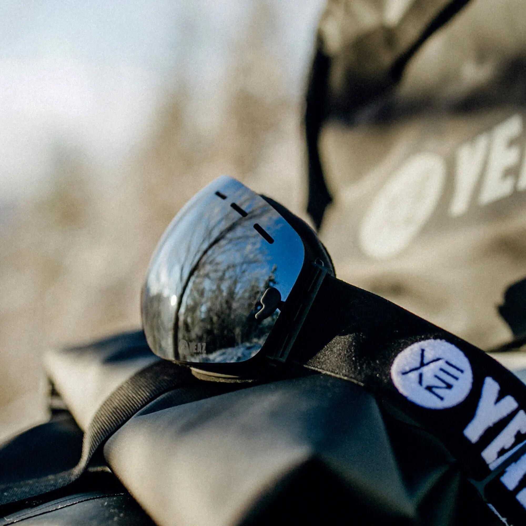 YEAZ Ski- en snowboardbril zonder montuur zilver gespiegeld XTRM-SUMMIT 4/11