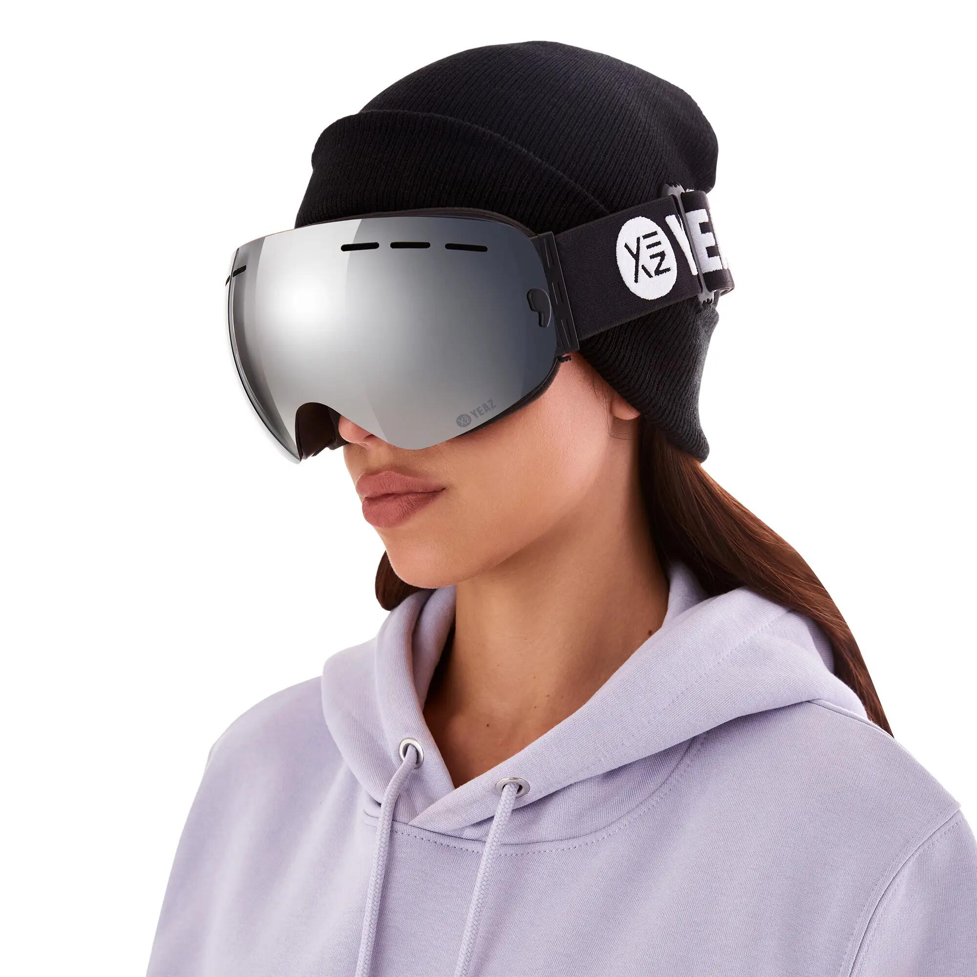YEAZ Ski- en snowboardbril zonder montuur zilver gespiegeld XTRM-SUMMIT 3/11