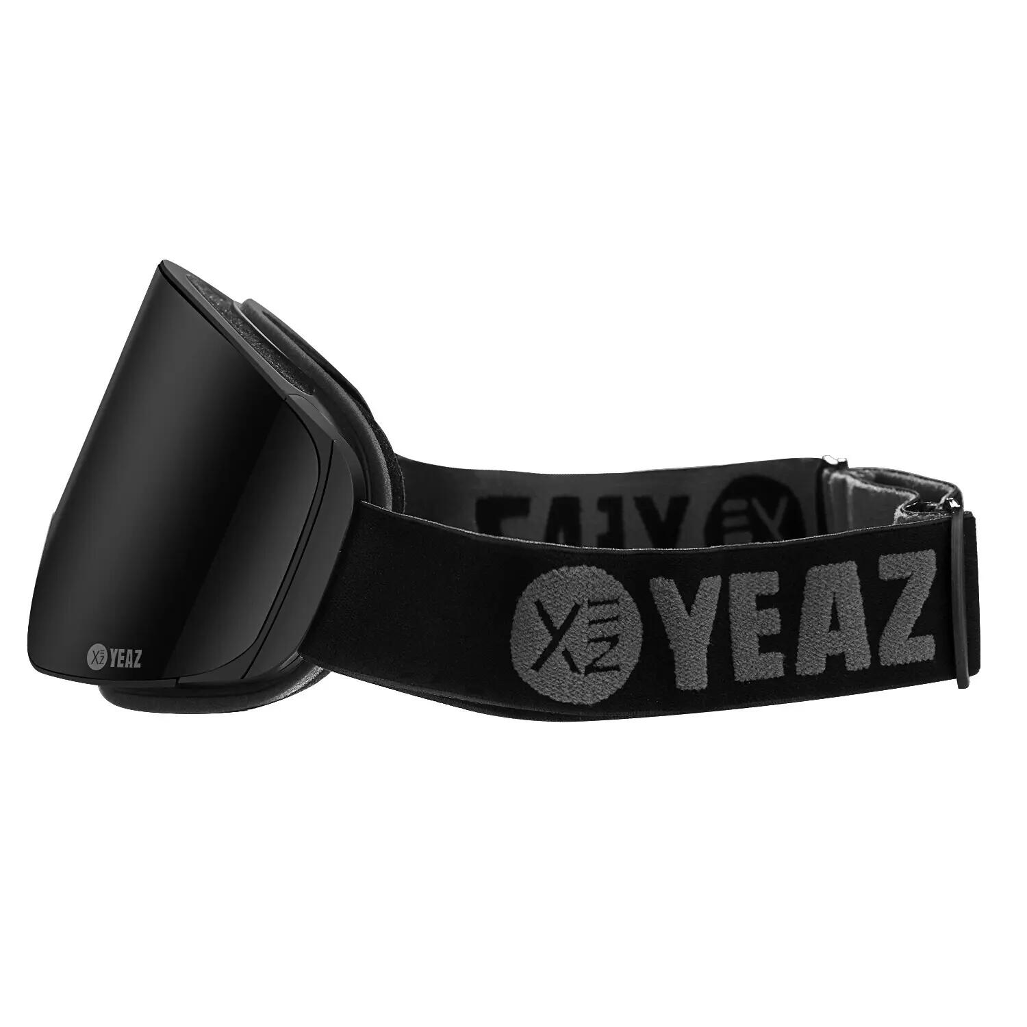 YEAZ Masque de ski/snowboard avec écran aimanté noir / logo gris APEX 6/11