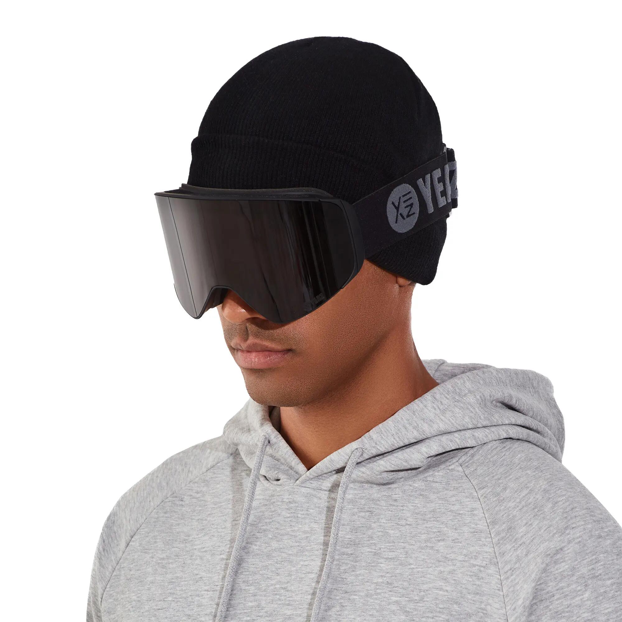 YEAZ Masque de ski/snowboard avec écran aimanté noir / logo gris APEX 2/11