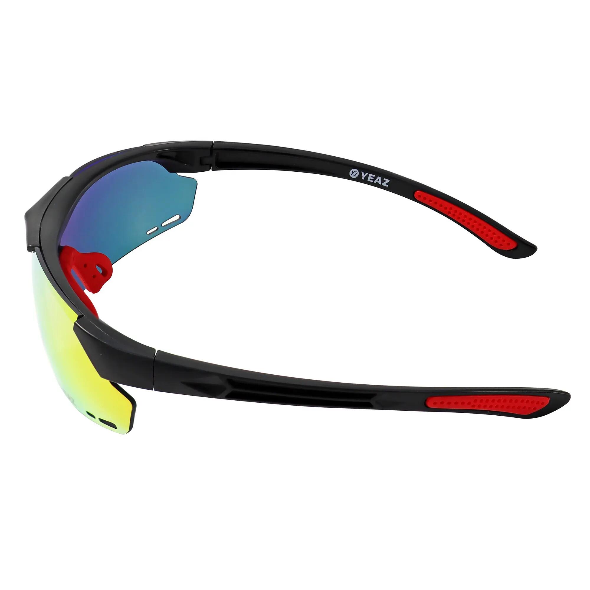 YEAZ Set di occhiali da sole sportivi Magnet Nero opaco / Rosso pieno Revo SUNUP 5/6