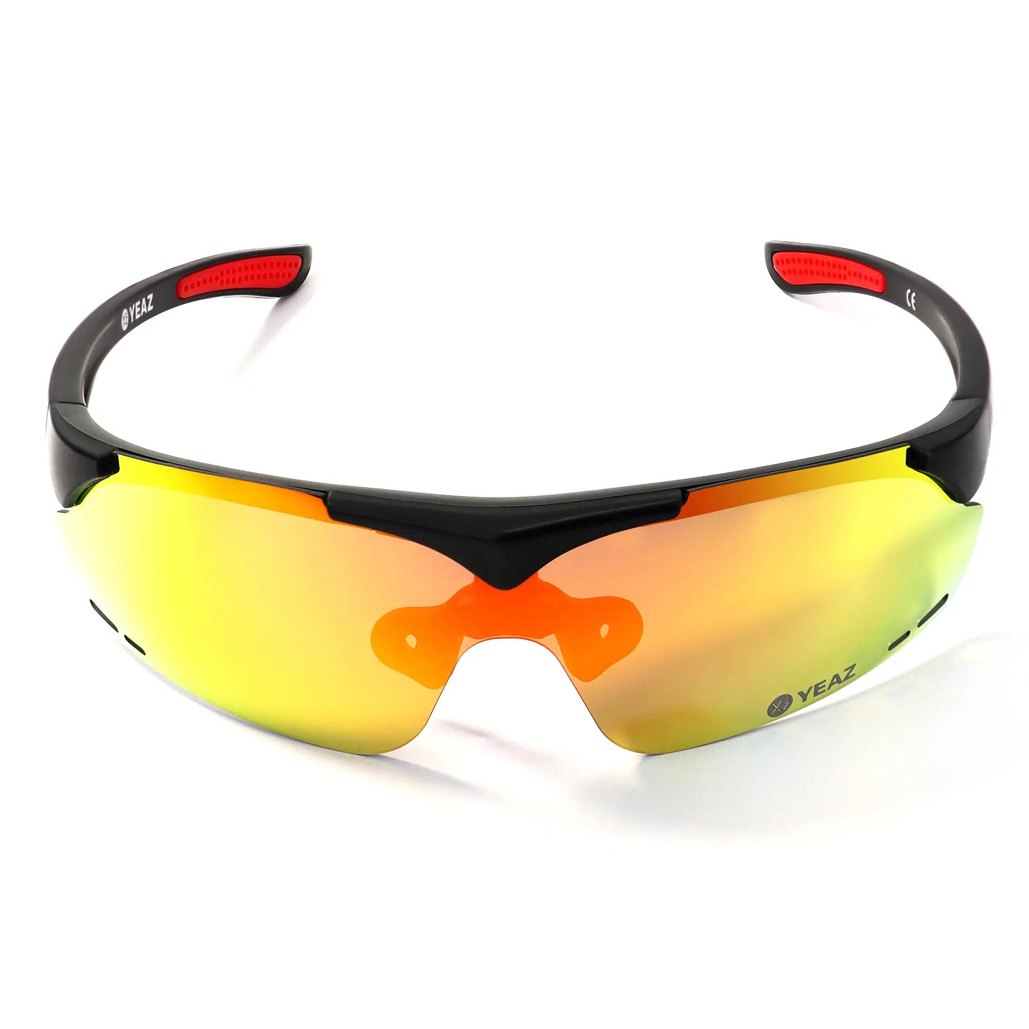 YEAZ Set di occhiali da sole sportivi Magnet Nero opaco / Rosso pieno Revo SUNUP 4/6