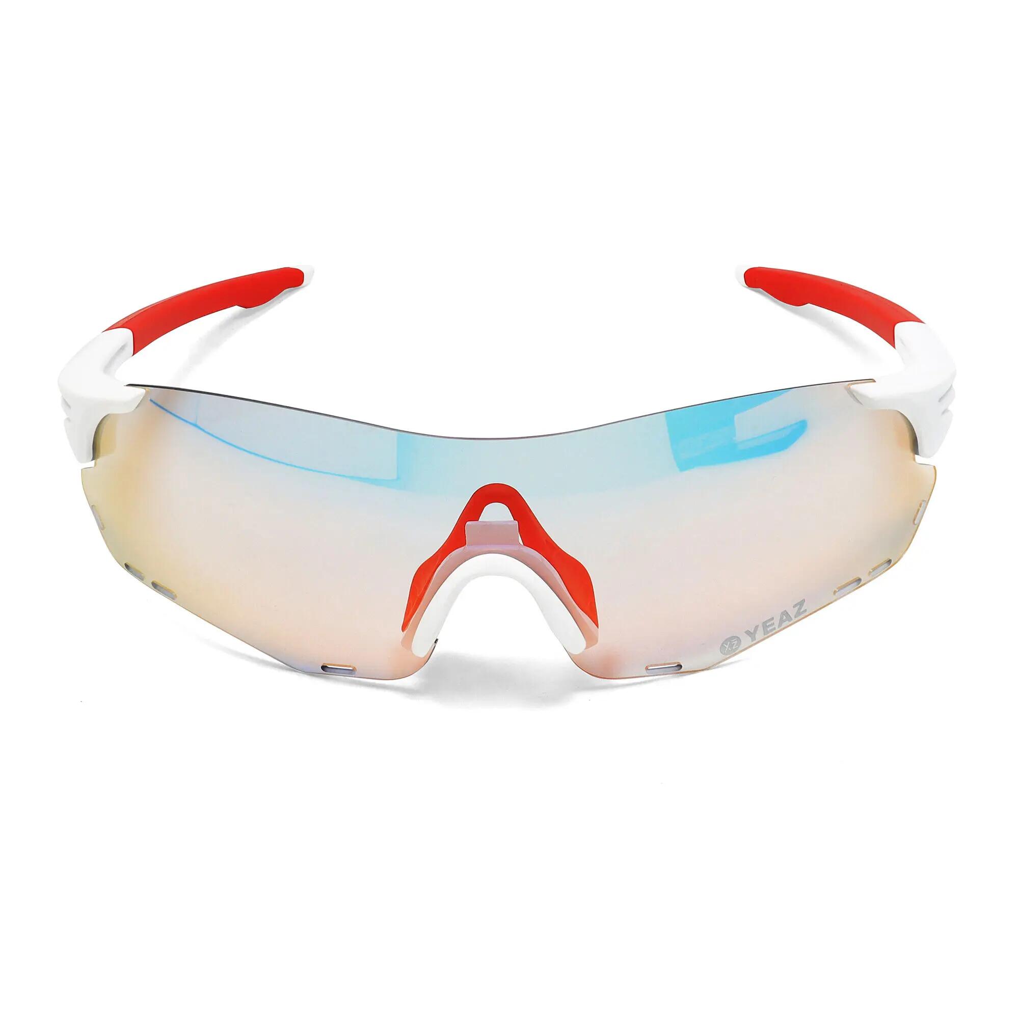 YEAZ Occhiali da sole sportivi bianco/rosso SUNELATION 4/6